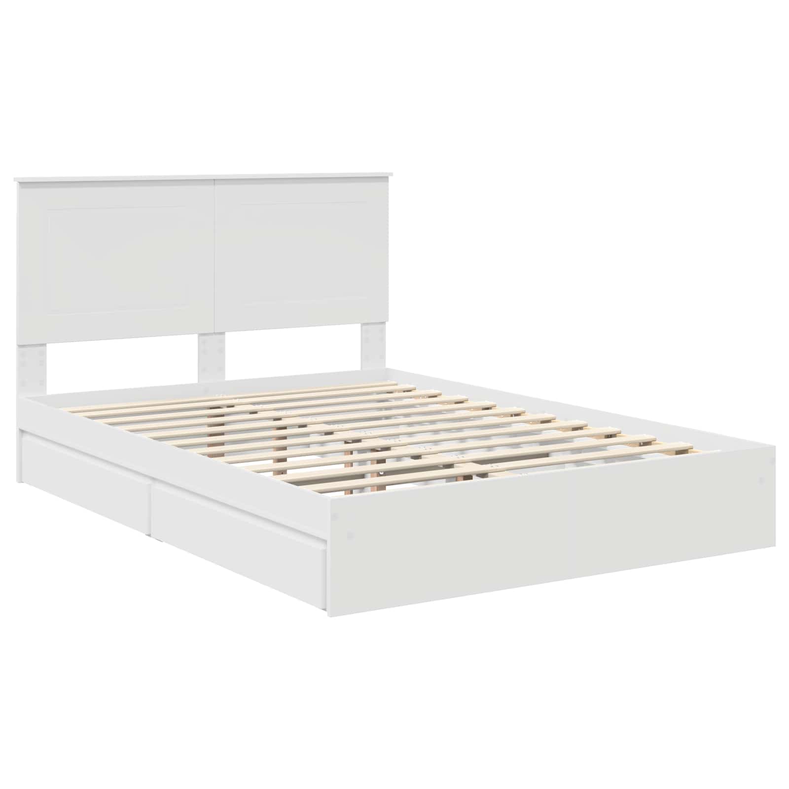 Krevet s od storage Bijelo 140 x 200 cm Konstruirano drvo