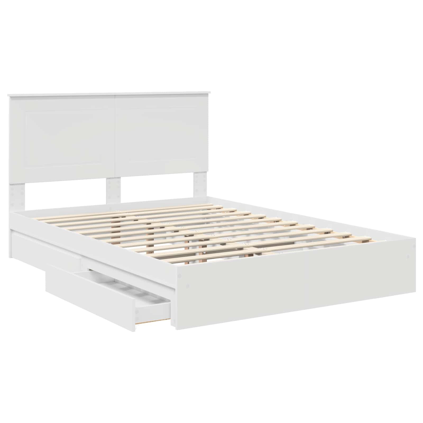 Krevet s od storage Bijelo 140 x 200 cm Konstruirano drvo
