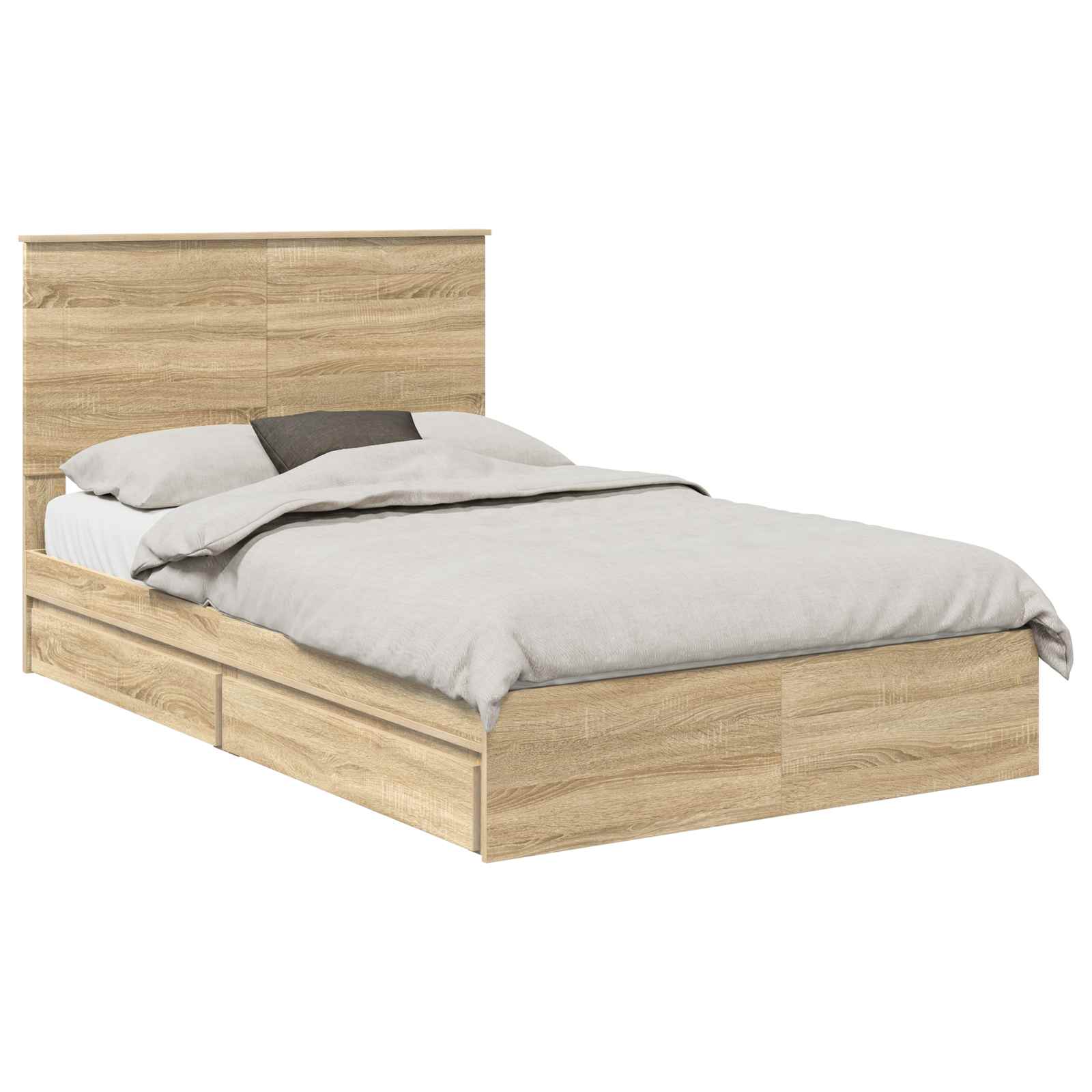 Krevet s od storage Sonoma hrast 135 x 190 cm Konstruirano drvo