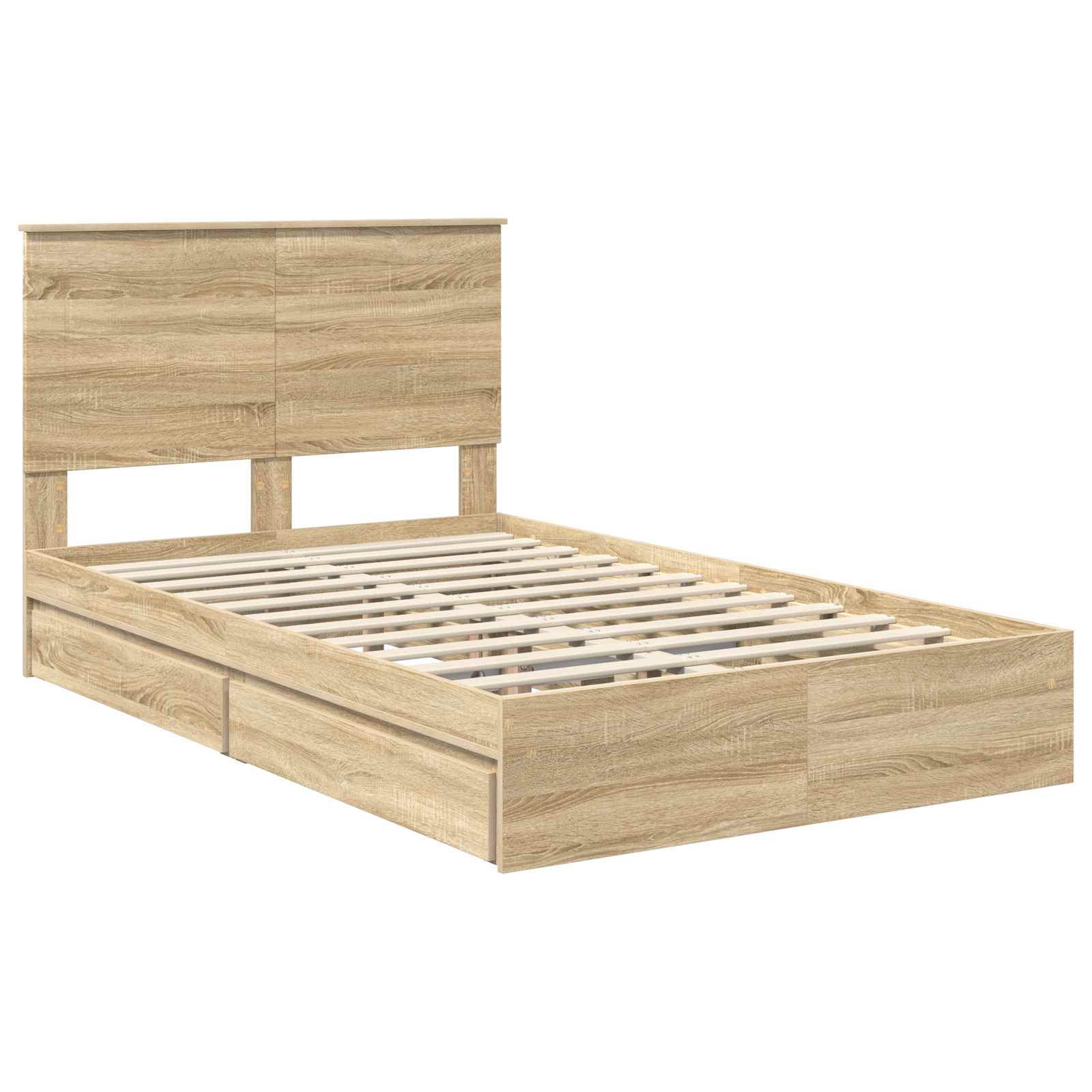 Krevet s od storage Sonoma hrast 135 x 190 cm Konstruirano drvo