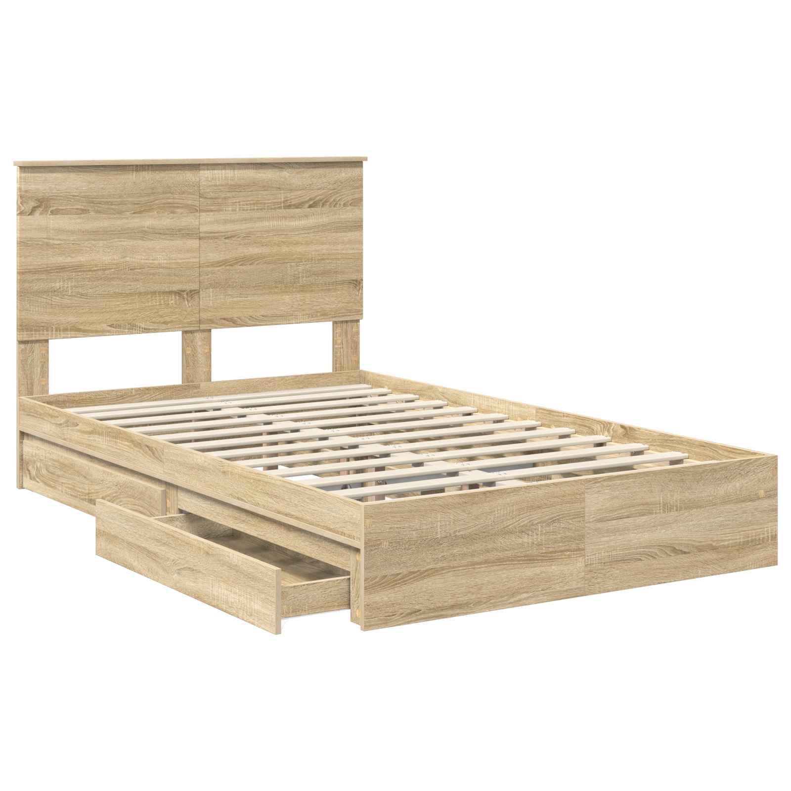 Krevet s od storage Sonoma hrast 135 x 190 cm Konstruirano drvo