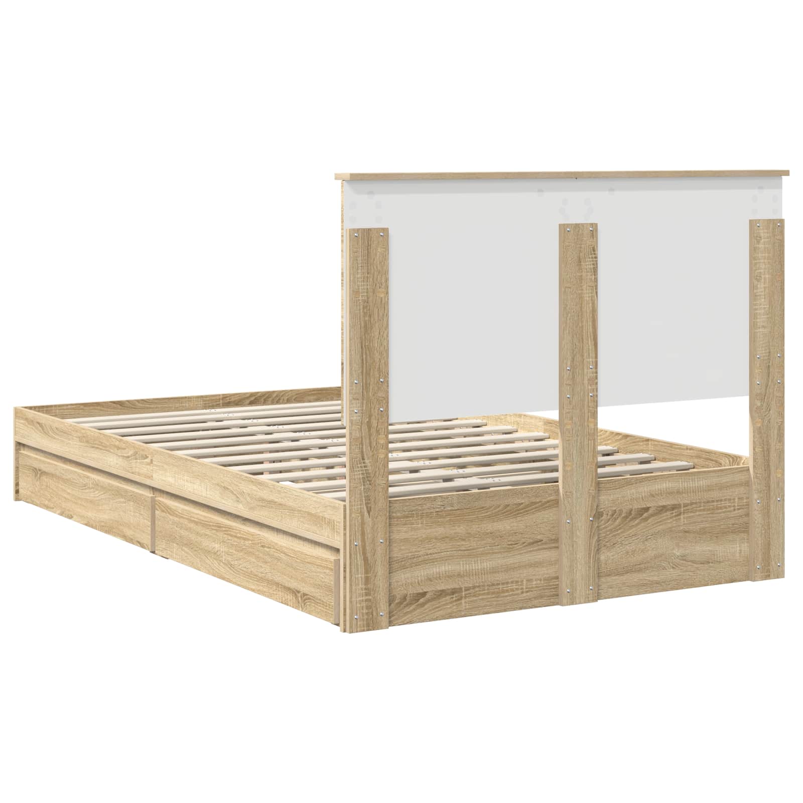 Krevet s od storage Sonoma hrast 135 x 190 cm Konstruirano drvo