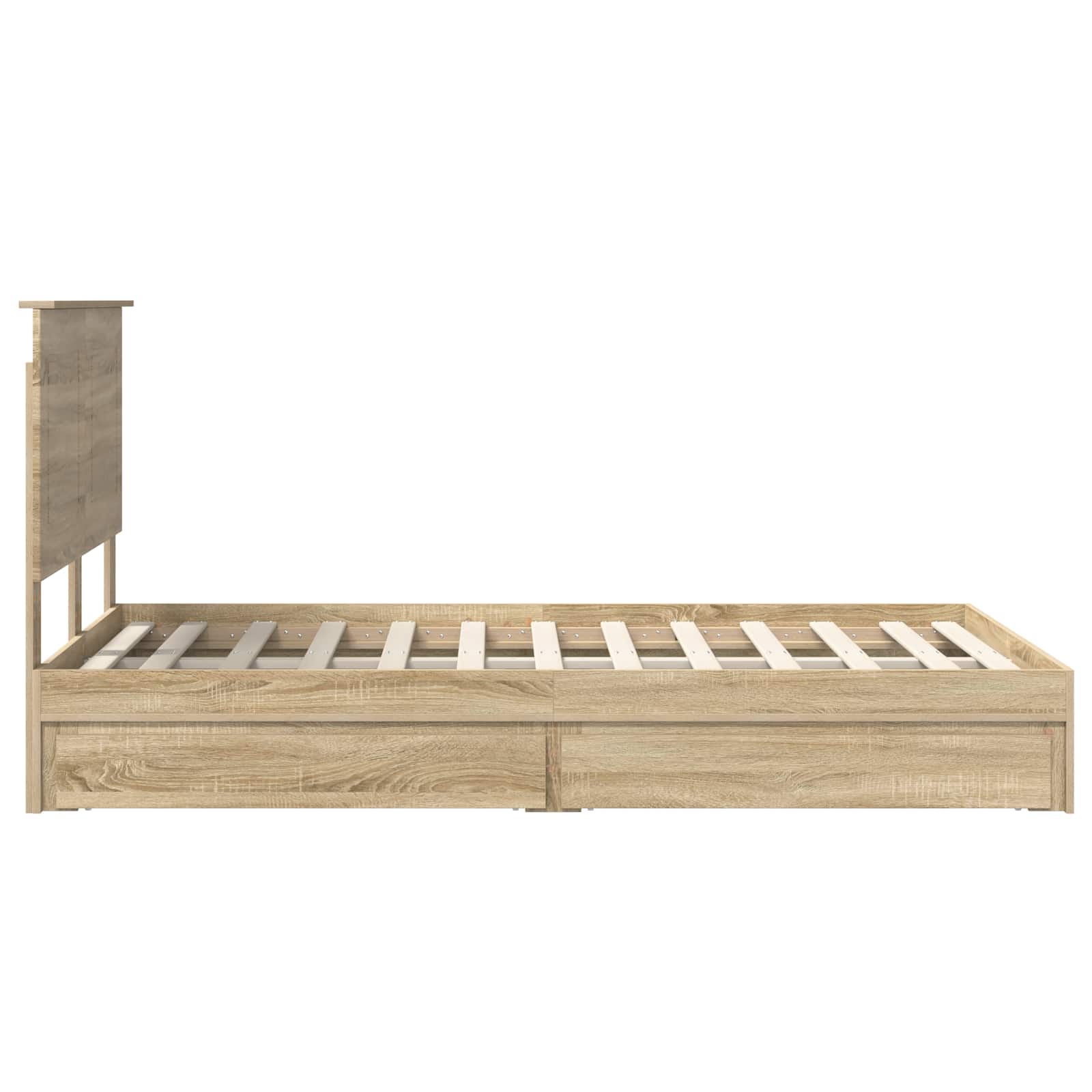 Krevet s od storage Sonoma hrast 135 x 190 cm Konstruirano drvo