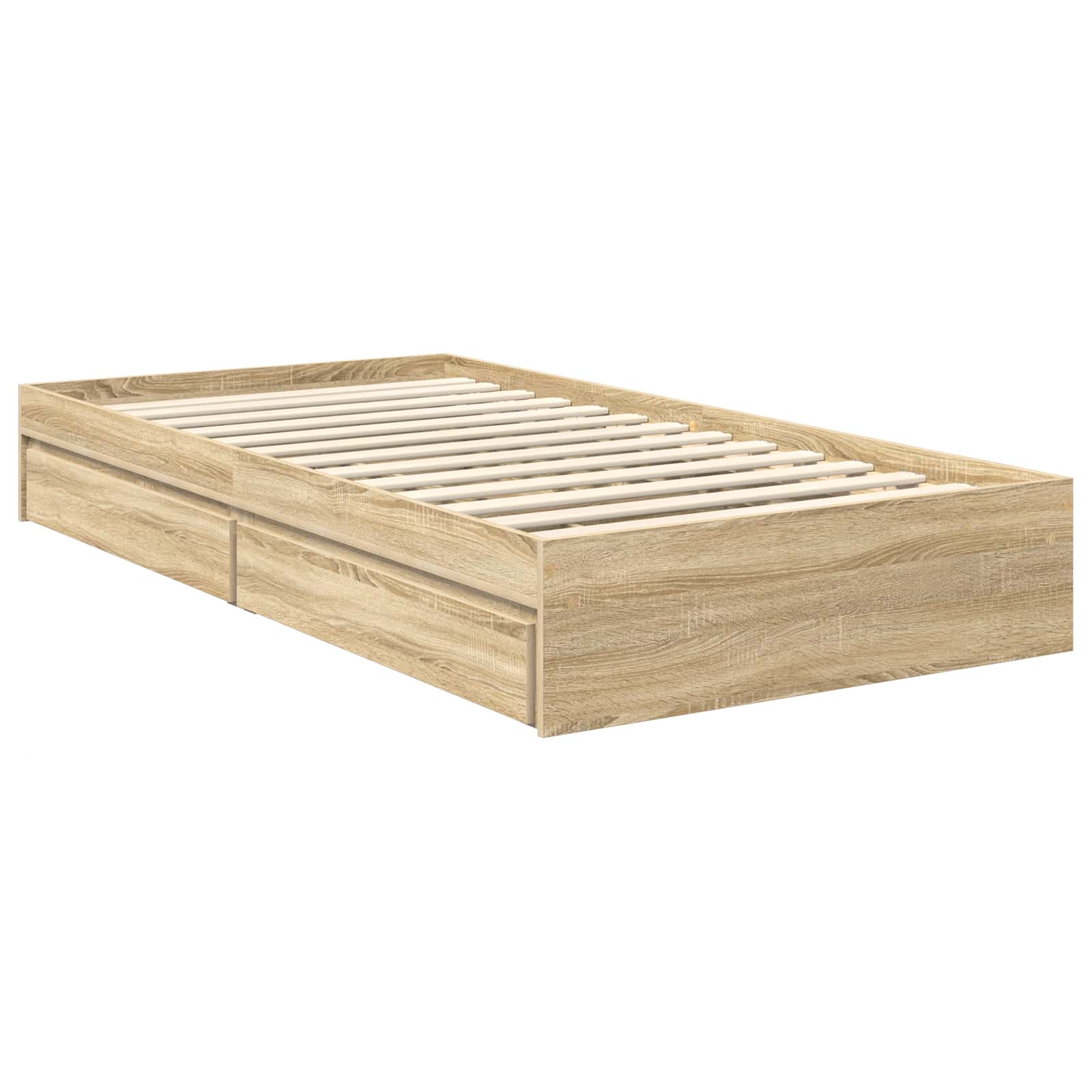 Krevet s od storage Sonoma hrast 100 x 200 cm Konstruirano drvo