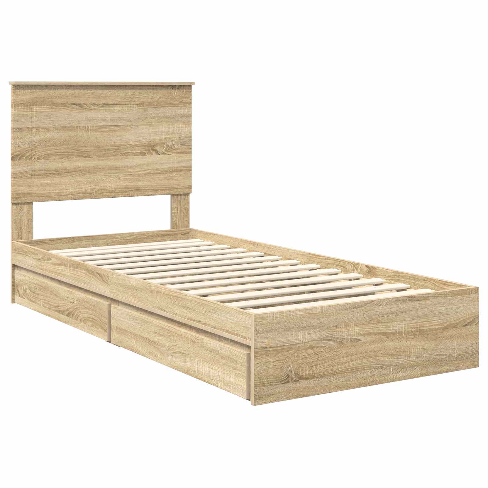 Krevet s od storage Sonoma hrast 90 x 190 cm Konstruirano drvo