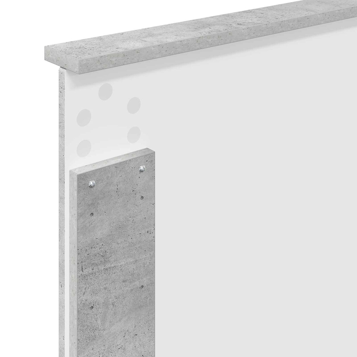 Krevet s od storage Betonski sivi 90 x 190 cm Konstruirano drvo