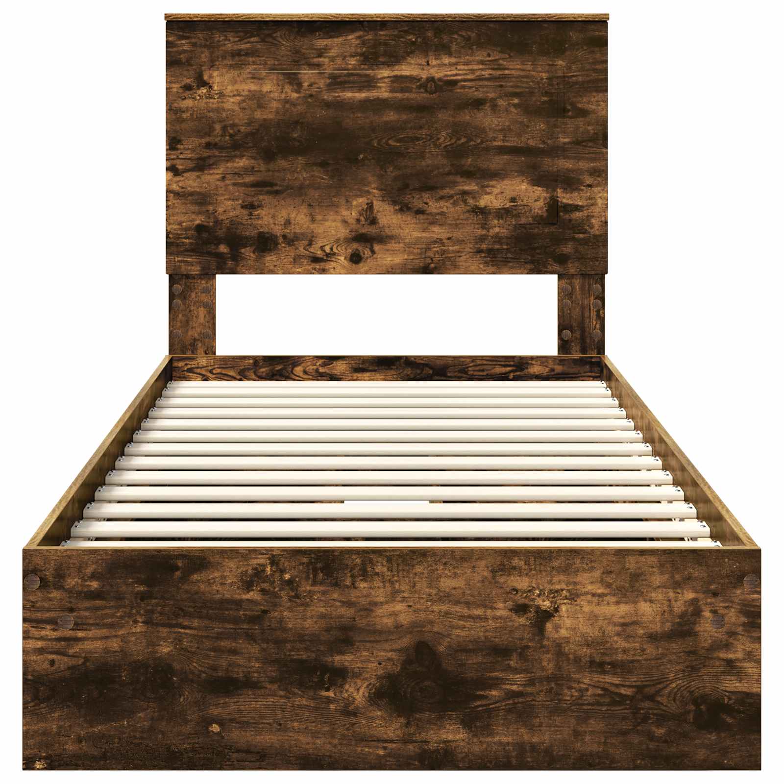 Krevet s od storage s uzglavljem Dimljeni hrast 90 x 190 cm