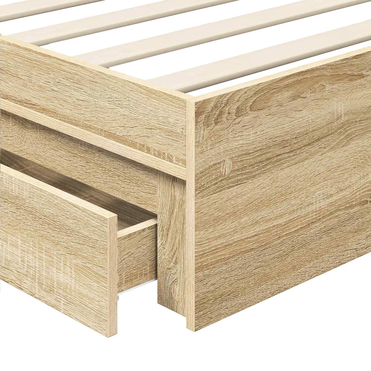 Krevet s od storage Sonoma hrast 75 x 190 cm Konstruirano drvo