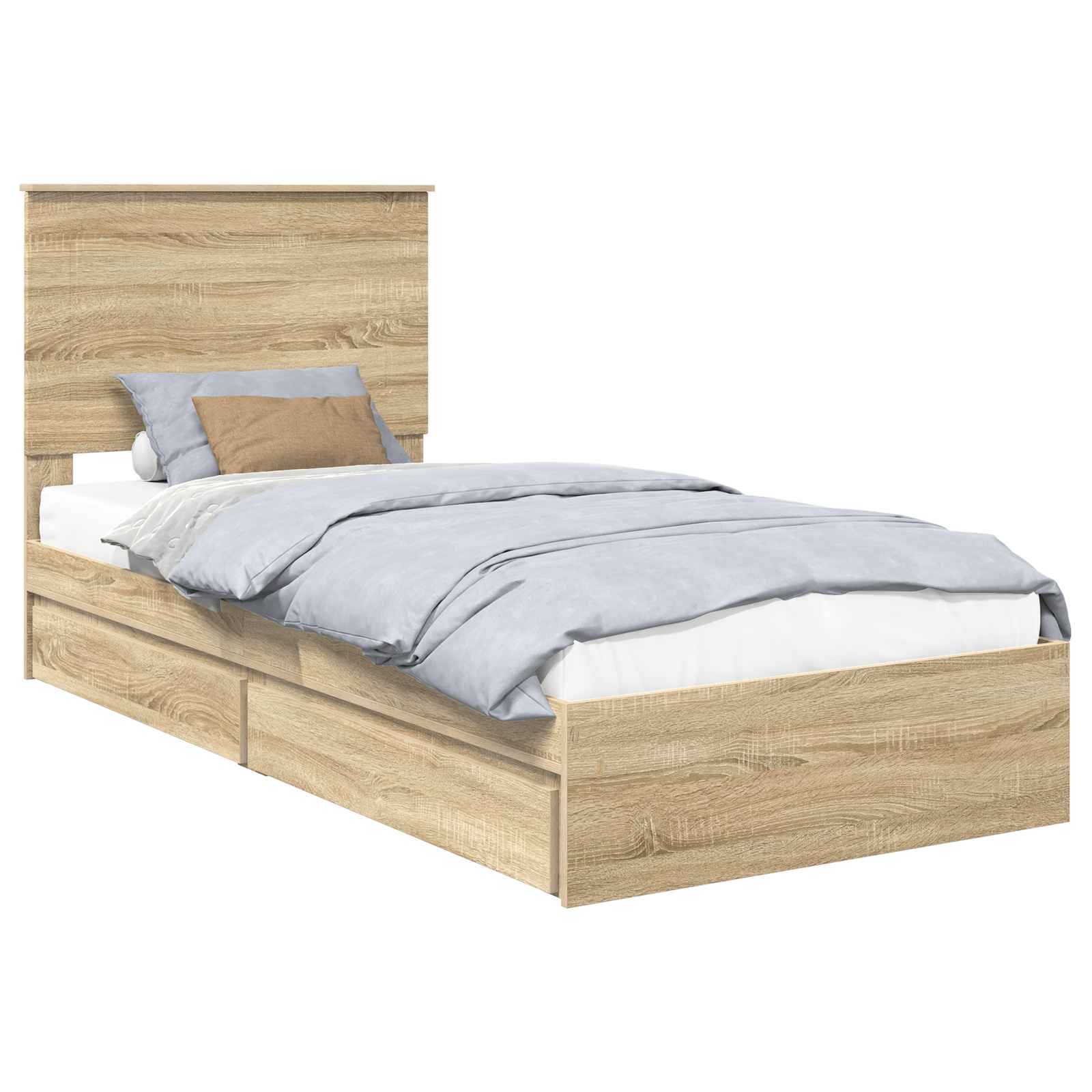 Krevet s od storage Sonoma hrast 75 x 190 cm Konstruirano drvo