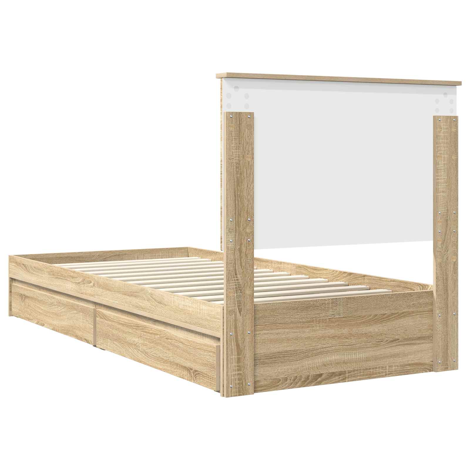Krevet s od storage Sonoma hrast 75 x 190 cm Konstruirano drvo