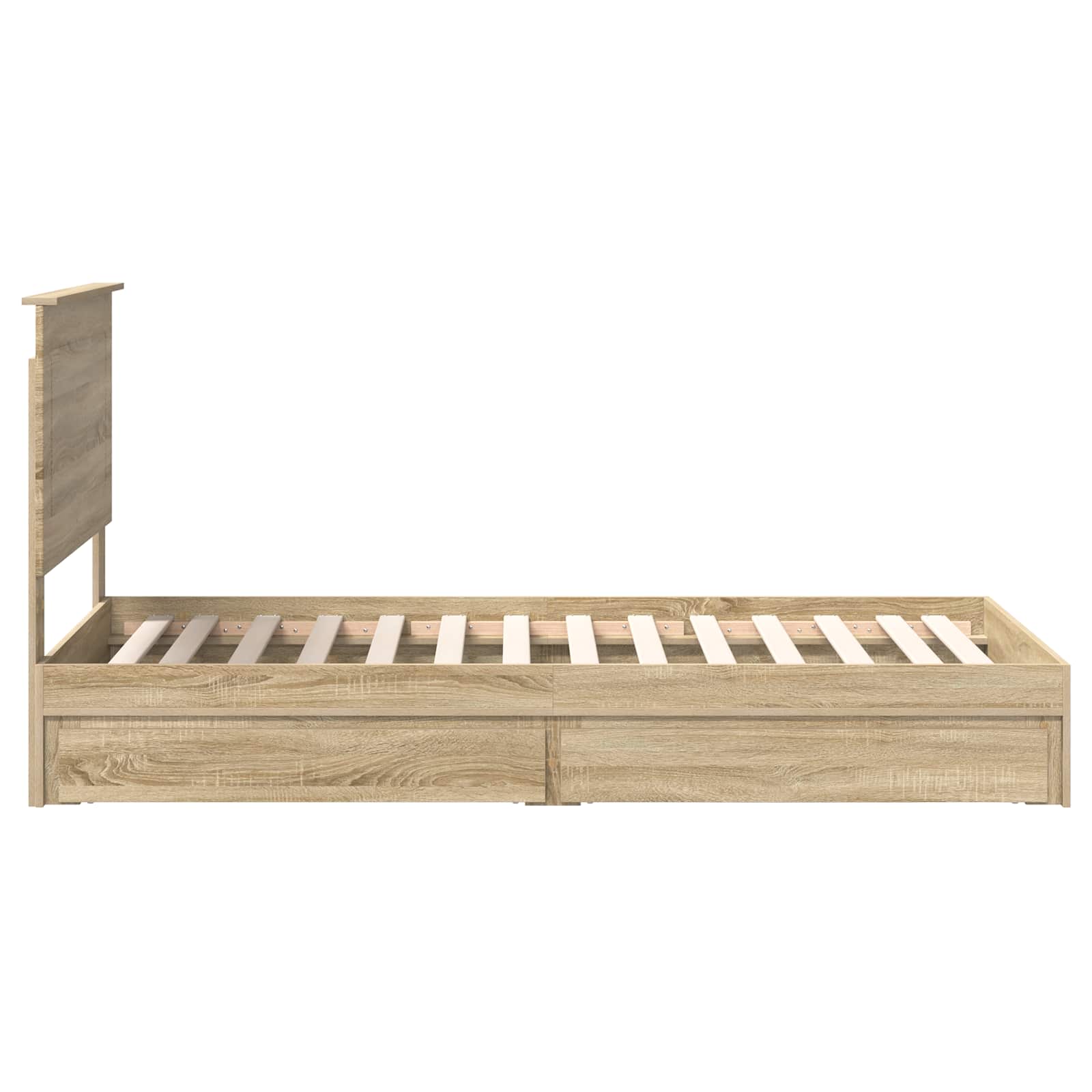 Krevet s od storage Sonoma hrast 75 x 190 cm Konstruirano drvo