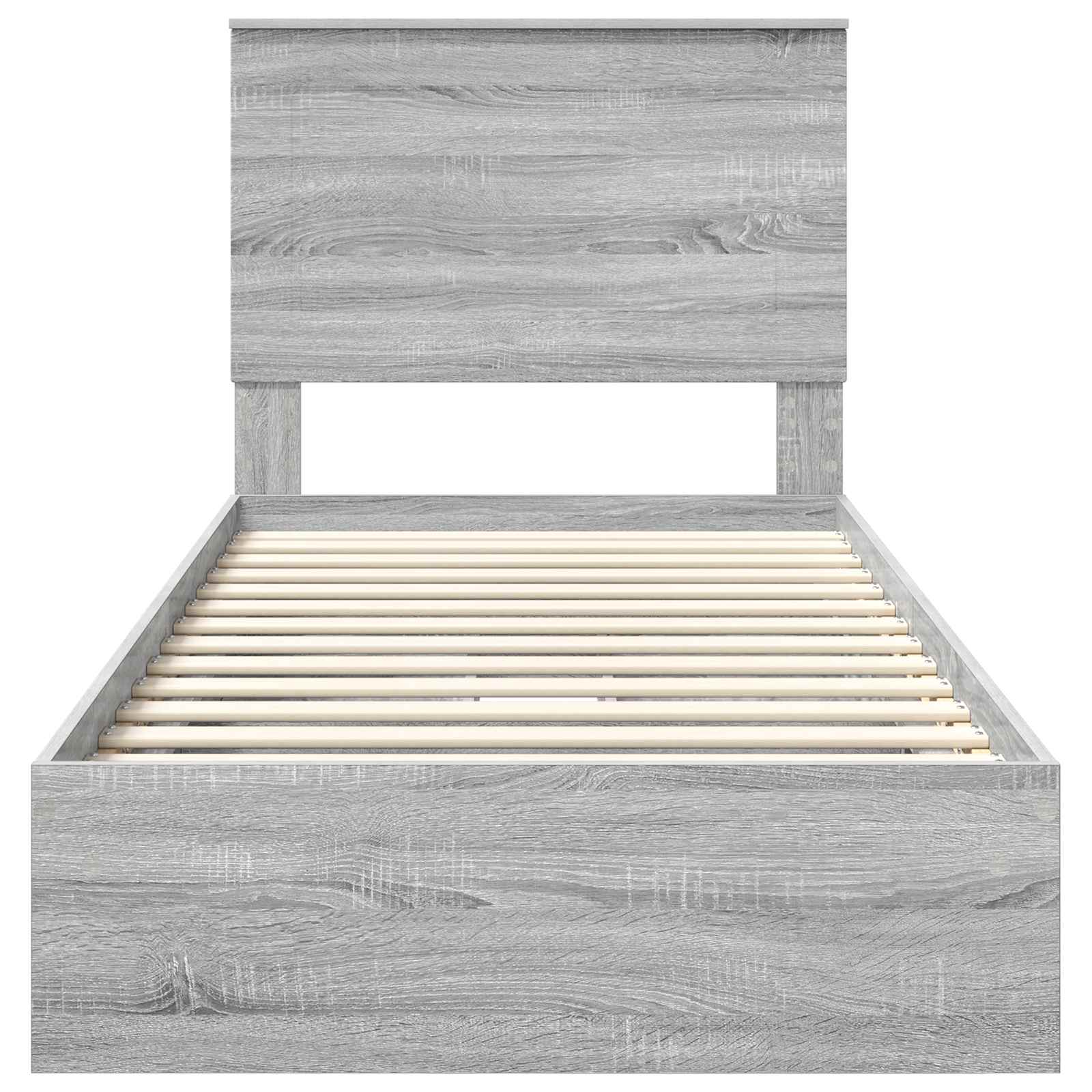 Krevet s od storage Siva Sonoma 75 x 190 cm Konstruirano drvo
