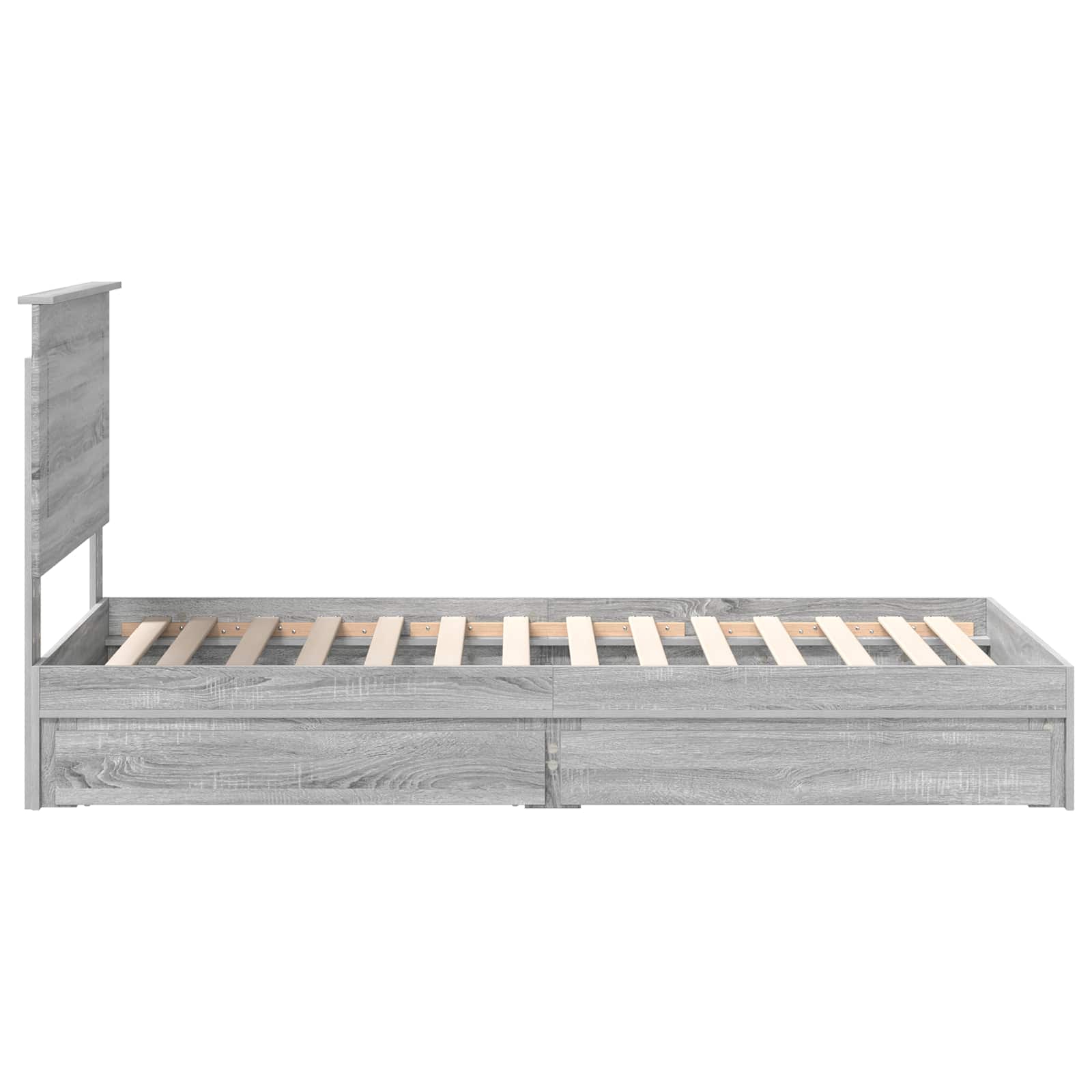 Krevet s od storage Siva Sonoma 75 x 190 cm Konstruirano drvo