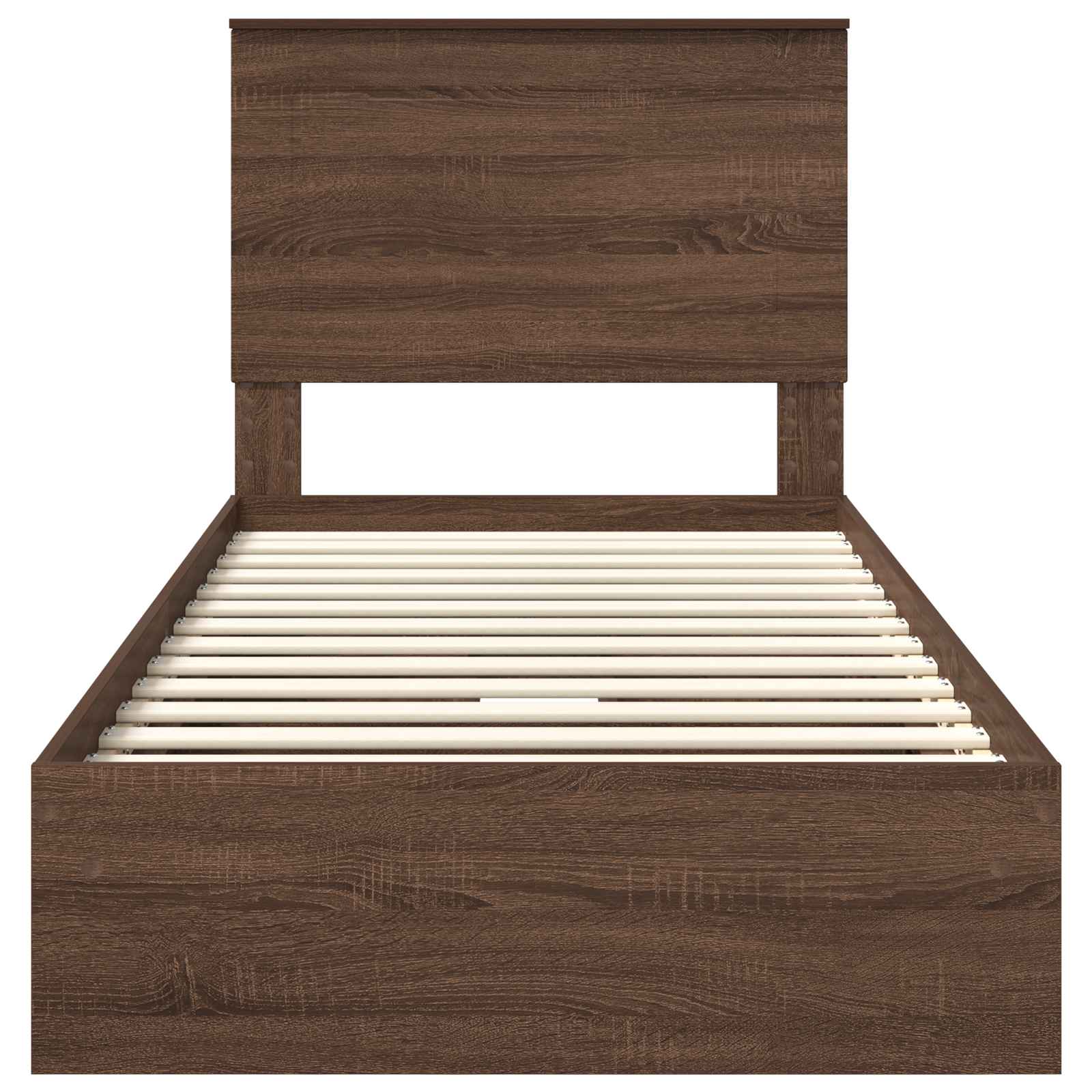 Krevet s od storage Smeđi hrast 75 x 190 cm Konstruirano drvo
