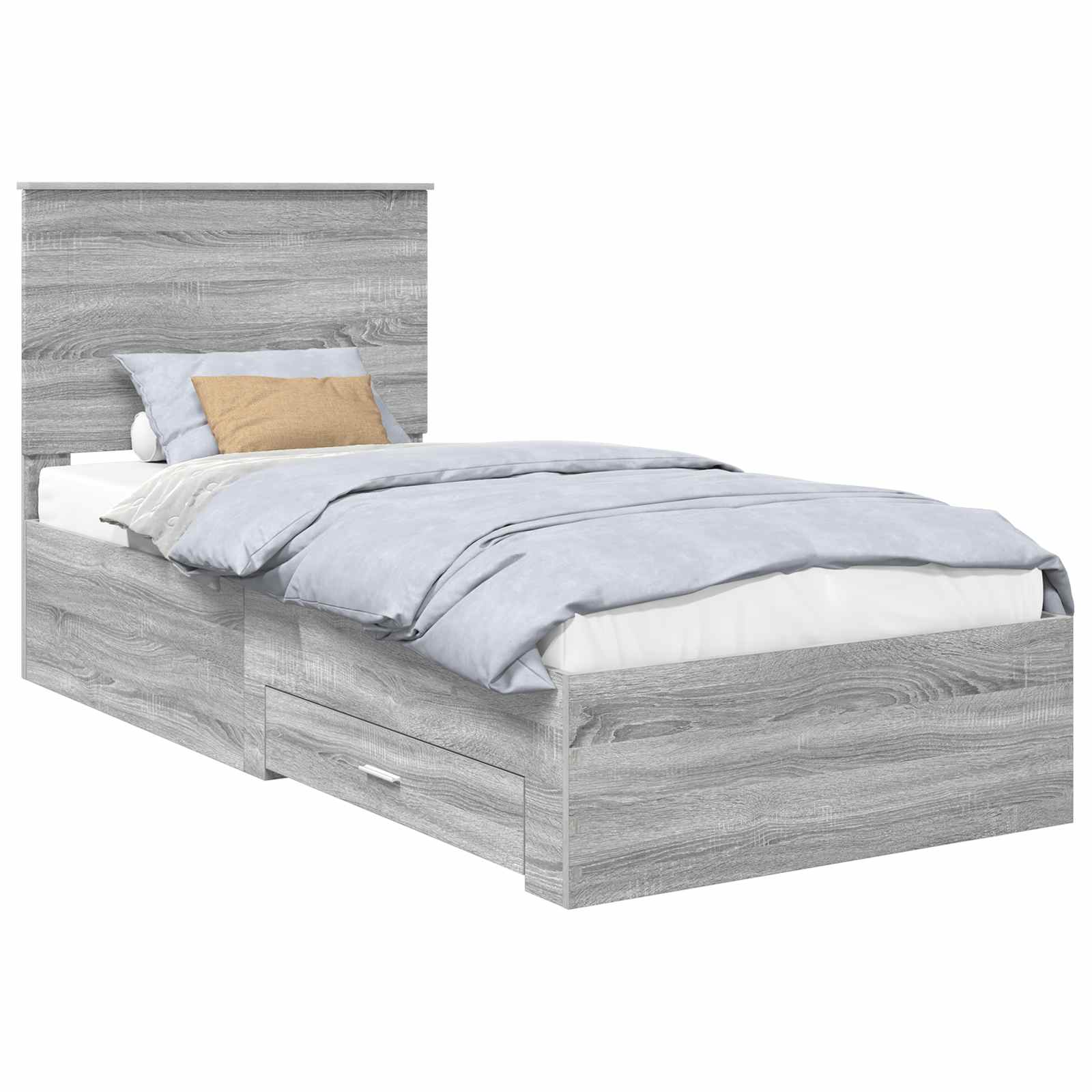 Krevetna konstrukcija Siva Sonoma 90 x 190 cm Konstruirano drvo