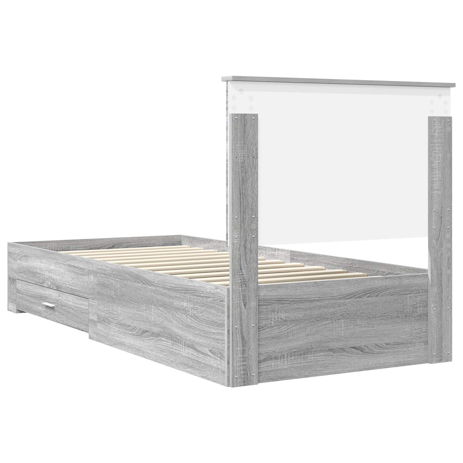 Krevetna konstrukcija Siva Sonoma 90 x 190 cm Konstruirano drvo
