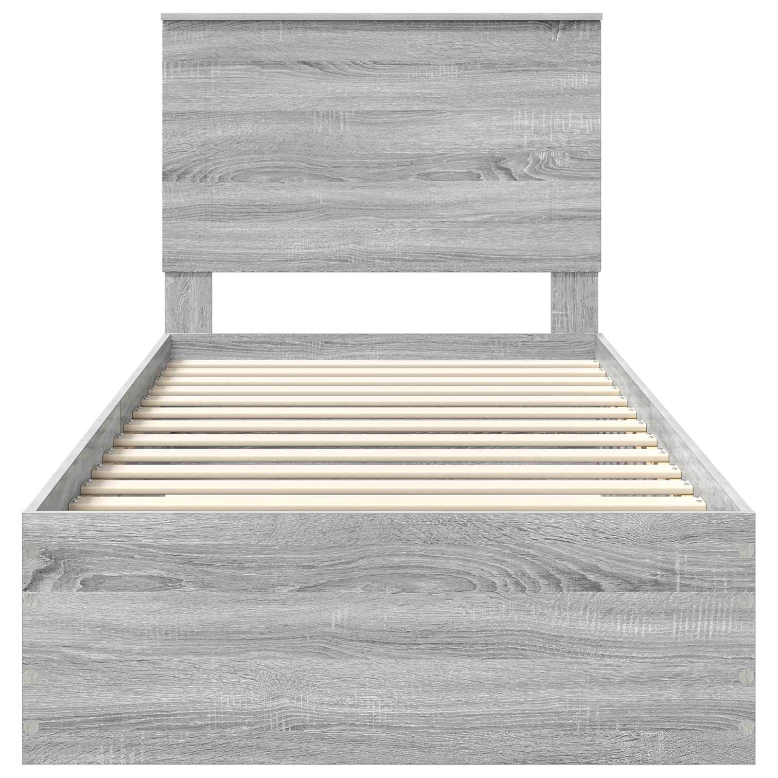 Krevetna konstrukcija Siva Sonoma 90 x 190 cm Konstruirano drvo