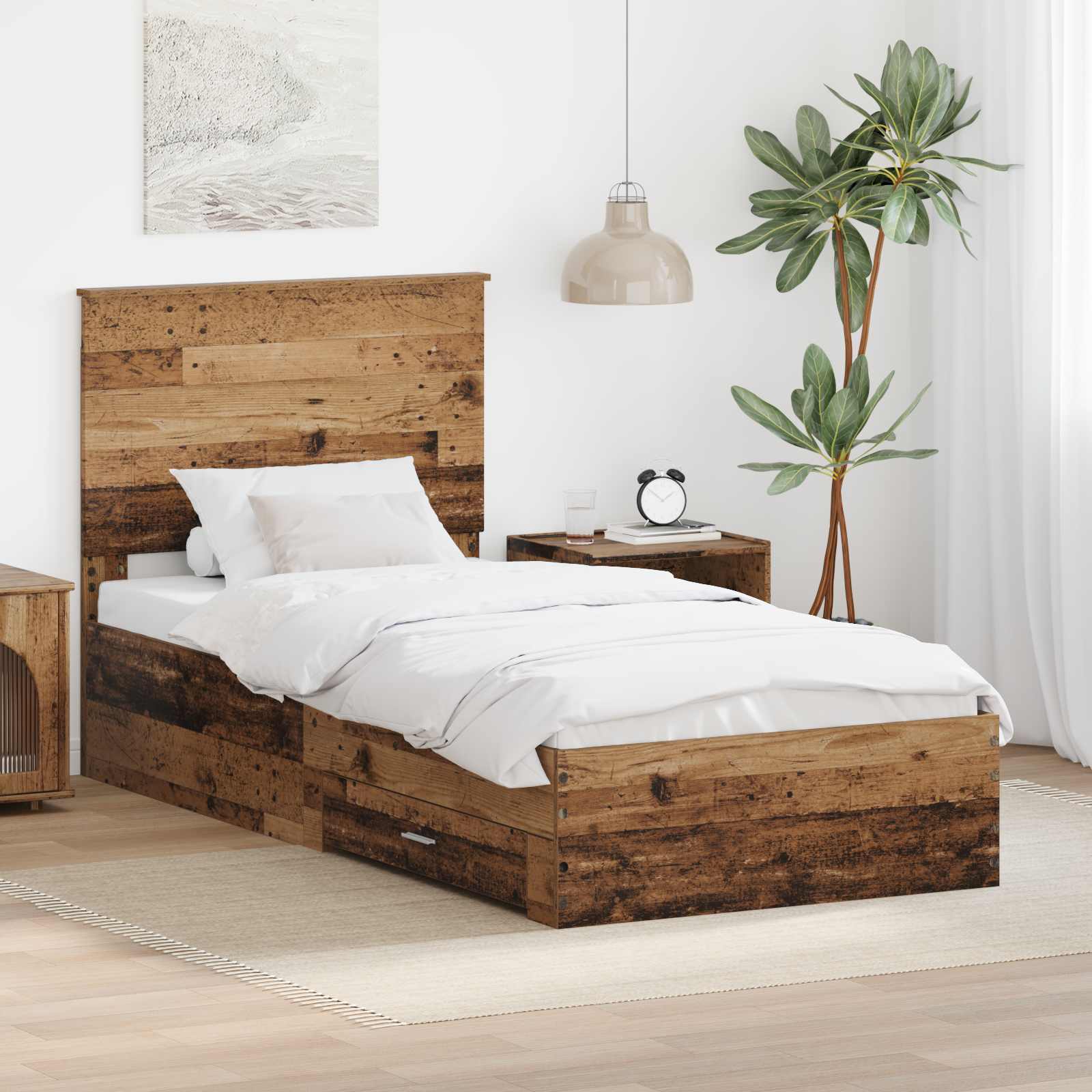 Krevetna konstrukcija Staro drvo 90 x 200 cm Konstruirano drvo