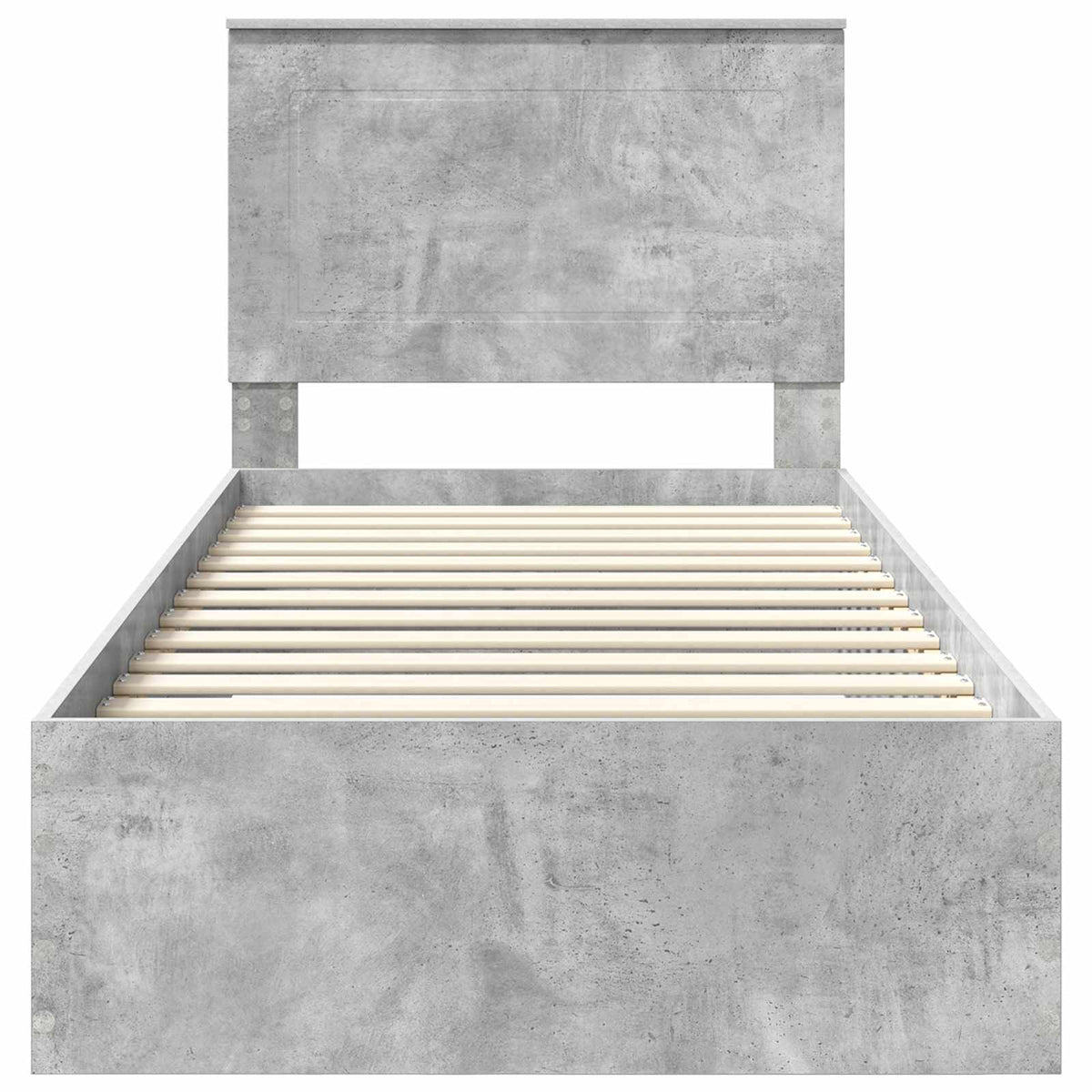 Krevetna konstrukcija Betonski sivi i srebrna 75 x 190 cm