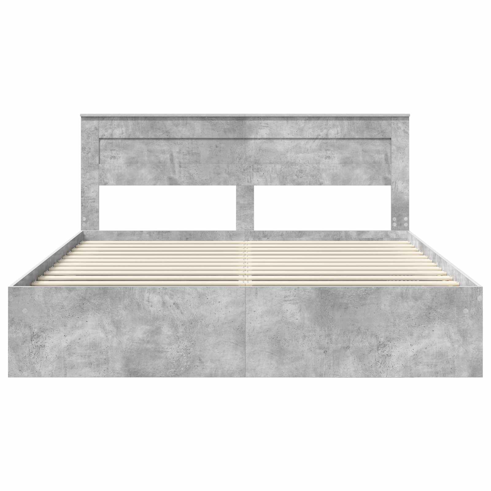 Krevetna konstrukcija Beton 180 x 200 cm Čvrsto borovo drvo