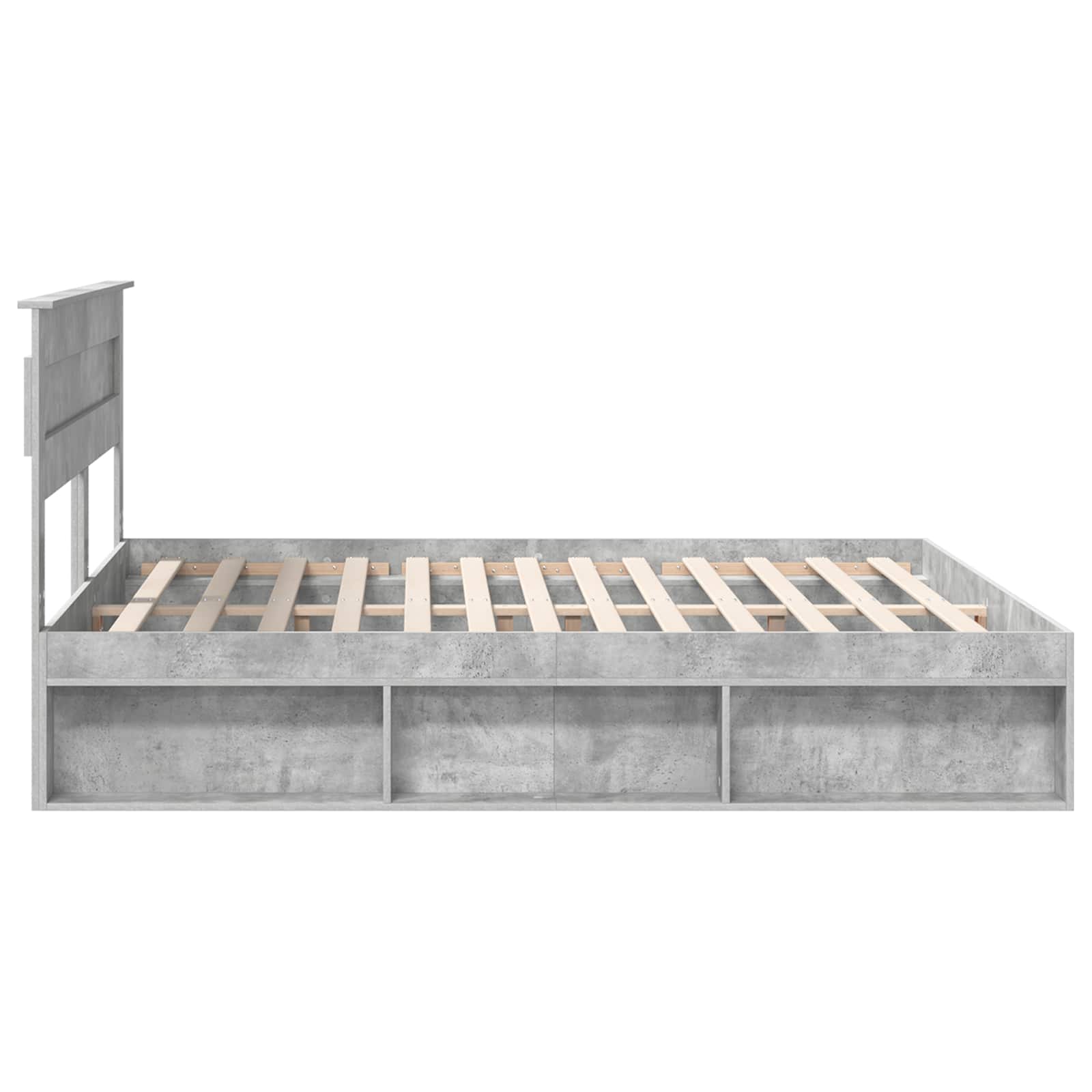 Krevetna konstrukcija Beton 180 x 200 cm Čvrsto borovo drvo