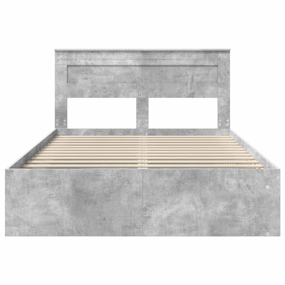 Krevetna konstrukcija Beton 140 x 190 cm Čvrsto borovo drvo