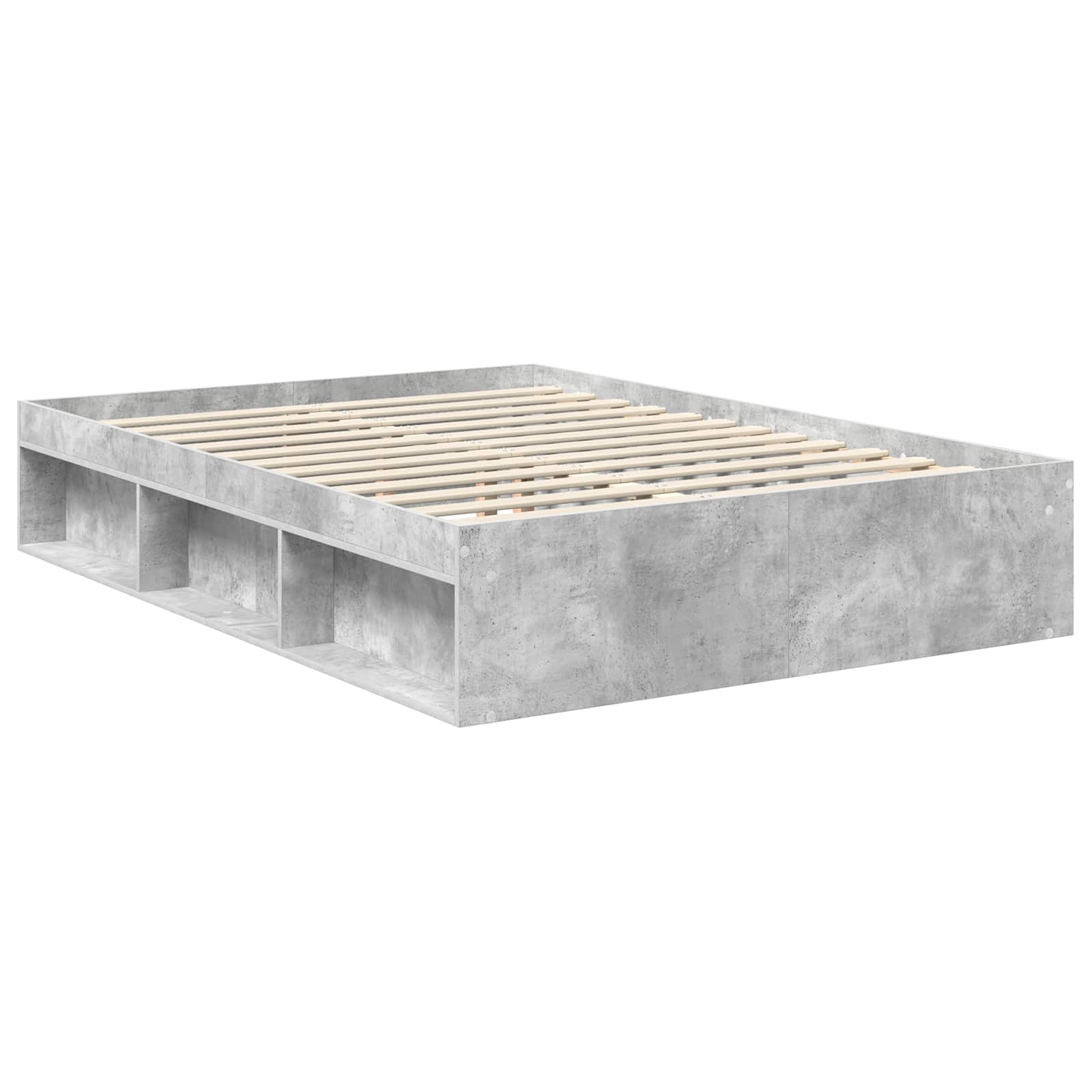 Krevetna konstrukcija s uzglavljem Betonska siva 135 x 190 cm