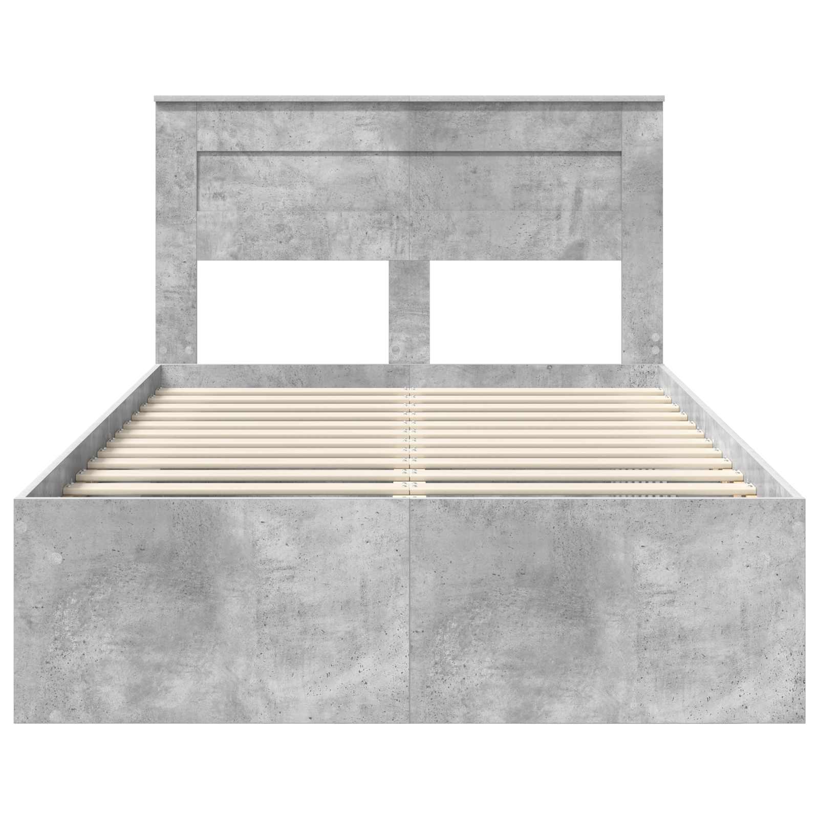 Krevetna konstrukcija Beton 120 x 200 cm Čvrsto borovo drvo