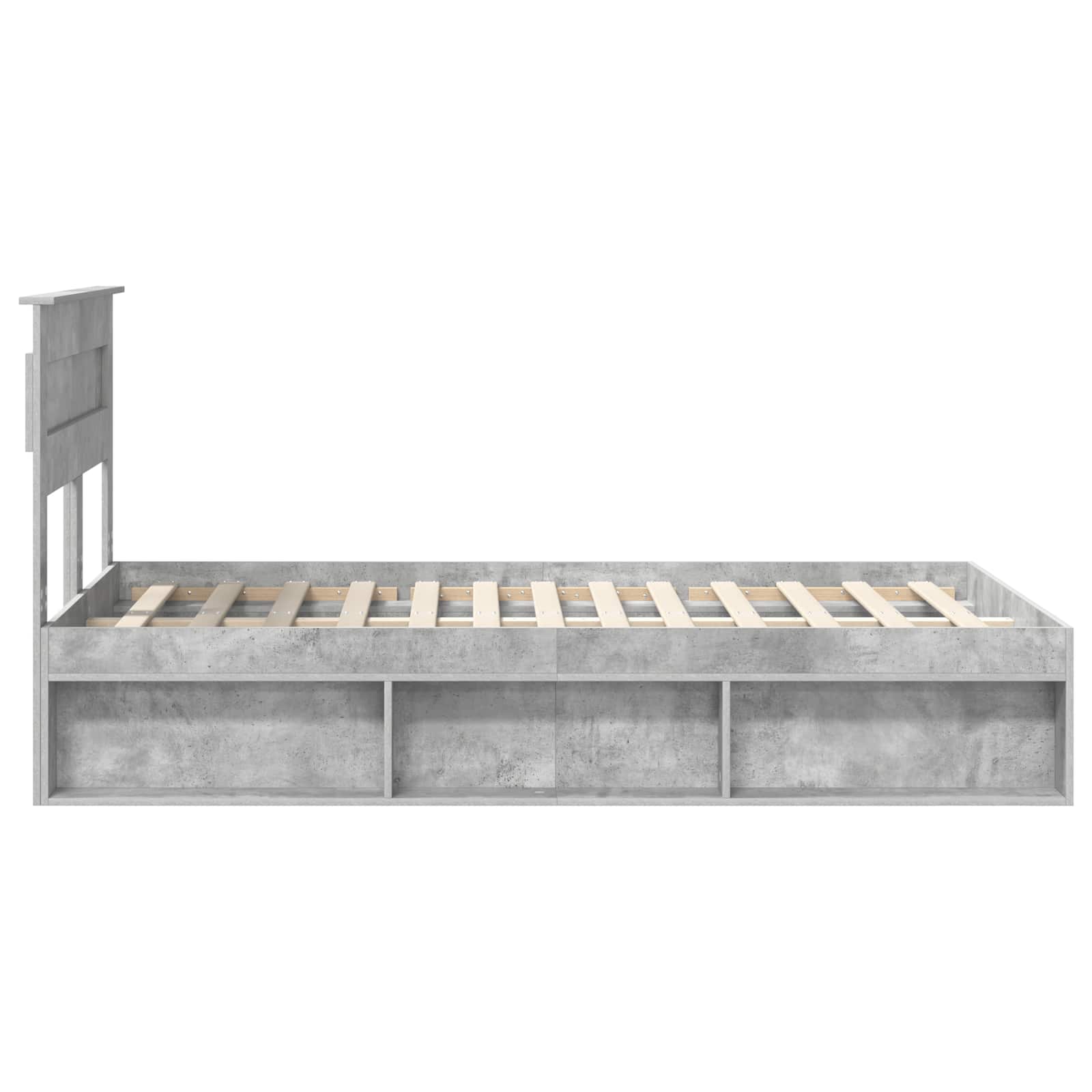 Krevetna konstrukcija Beton 120 x 200 cm Čvrsto borovo drvo