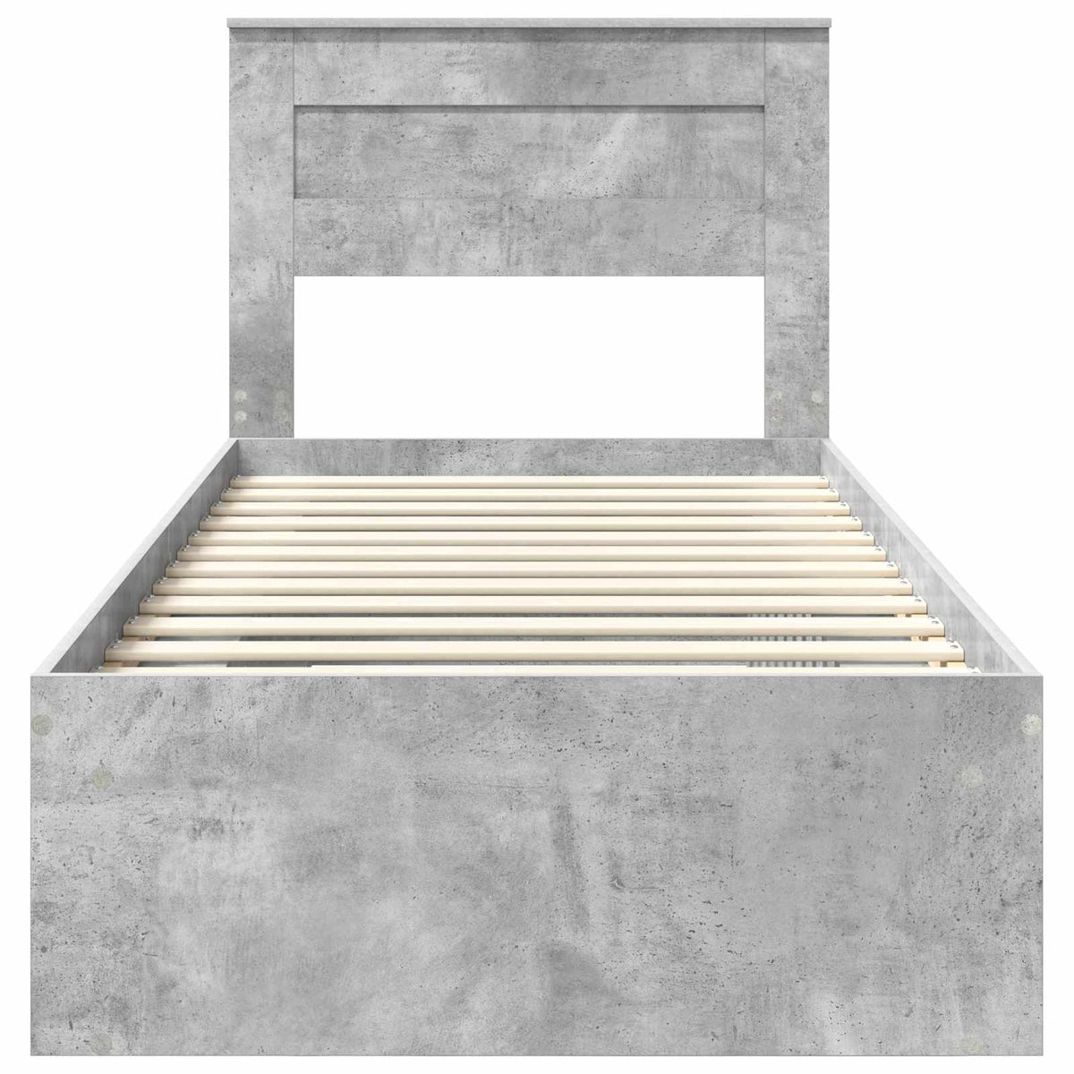 Krevetna konstrukcija s uzglavljem Betonska siva 90 x 190 cm