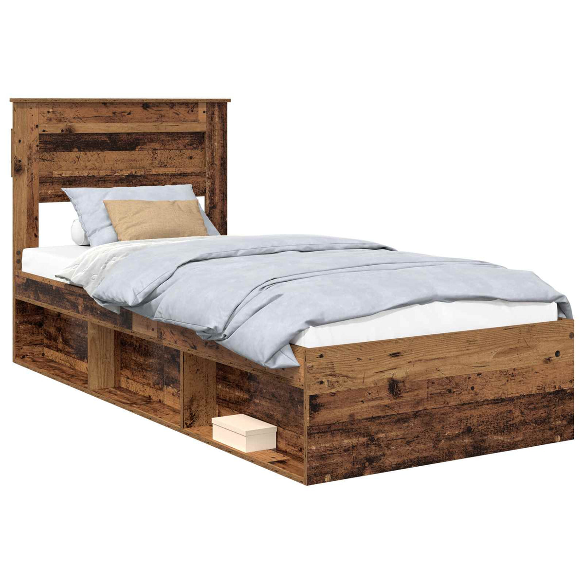Krevetna konstrukcija Staro drvo 75 x 190 cm Čvrsto borovo drvo