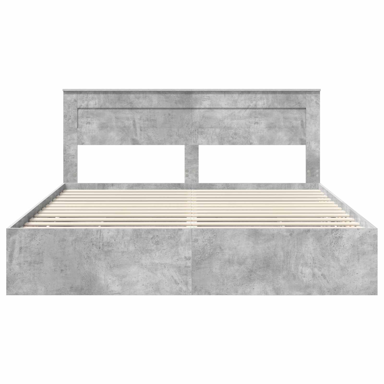 Krevetna konstrukcija s ladicama Betonski sivi 200 x 200 cm