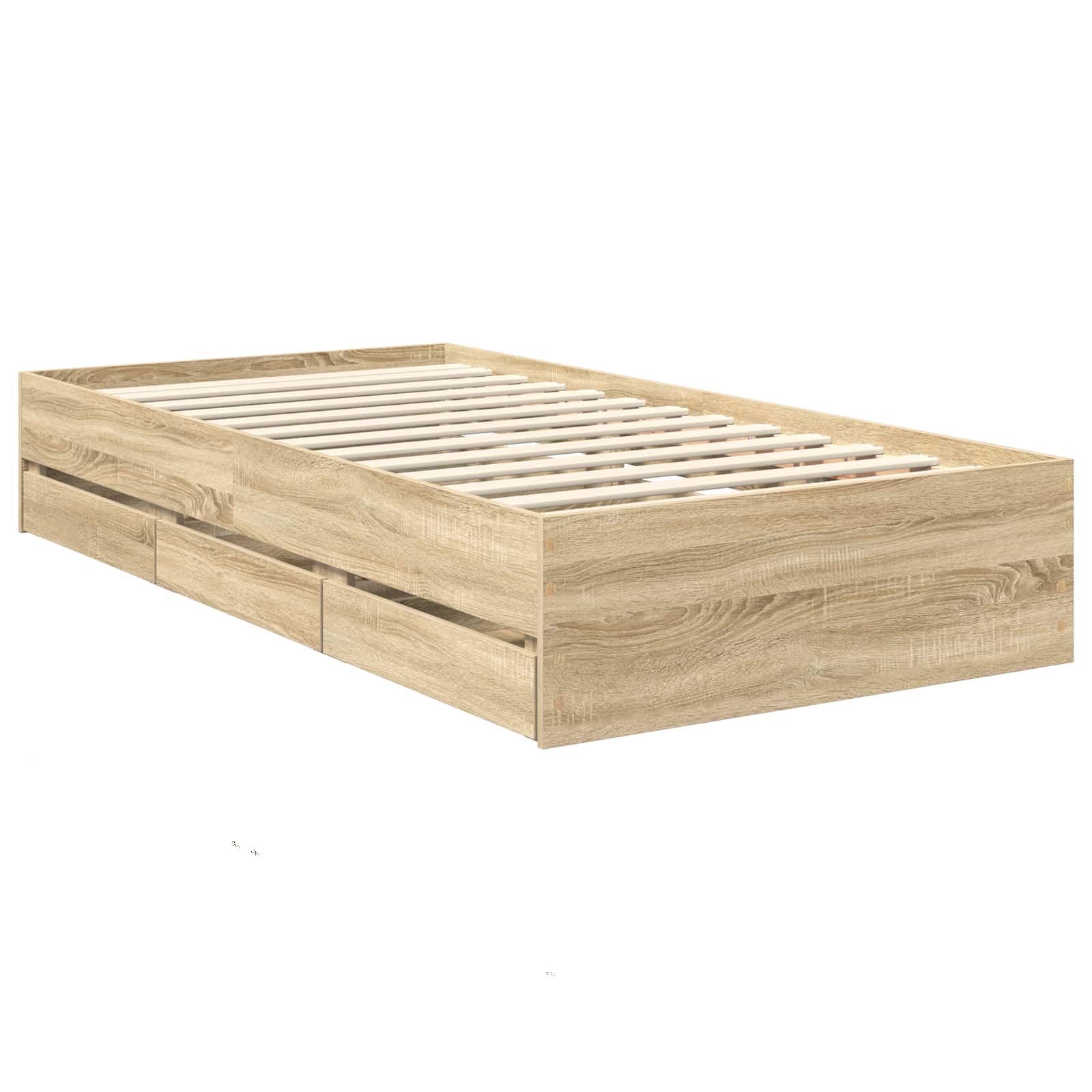 Krevetna konstrukcija s ladicama Sonoma hrast 100 x 200 cm