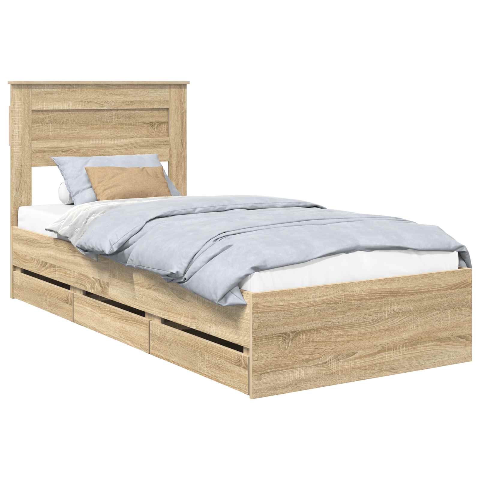 Krevetna konstrukcija Sonoma hrast 75 x 190 cm Inženjersko Drvo