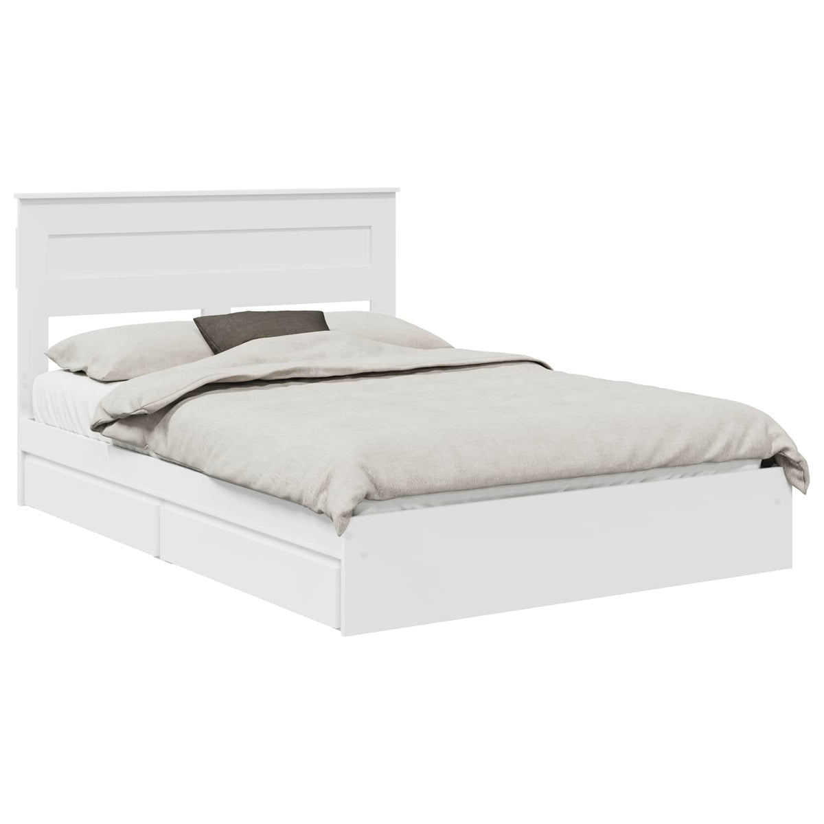Krevet s od storage Bijelo 160 x 200 cm Konstruirano drvo