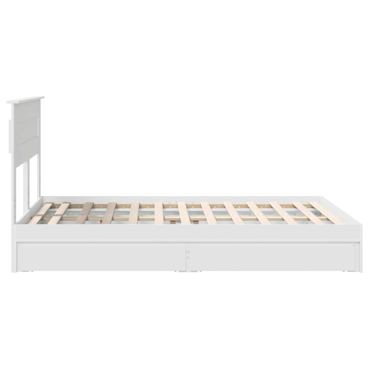 Krevet s od storage Bijelo 160 x 200 cm Konstruirano drvo