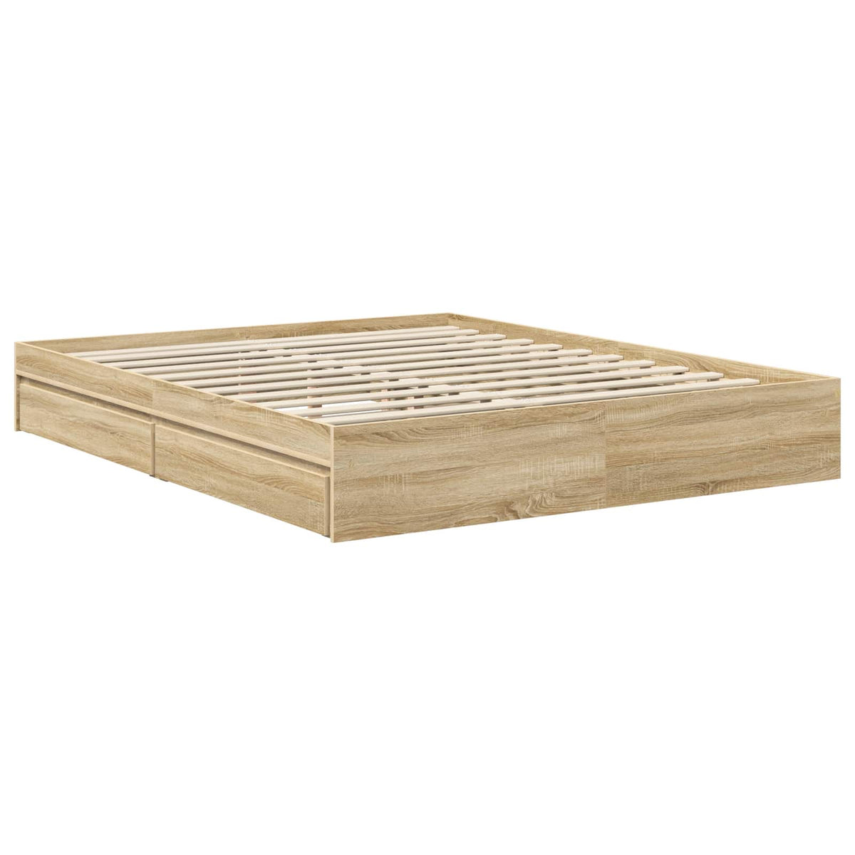 Krevet s od storage Sonoma hrast 160 x 200 cm Konstruirano drvo