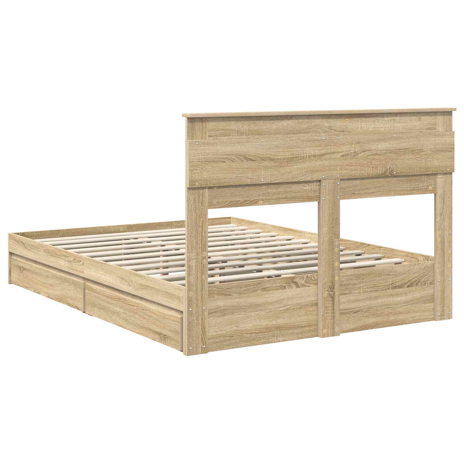 Krevet s od storage Sonoma hrast 150 x 200 cm Konstruirano drvo