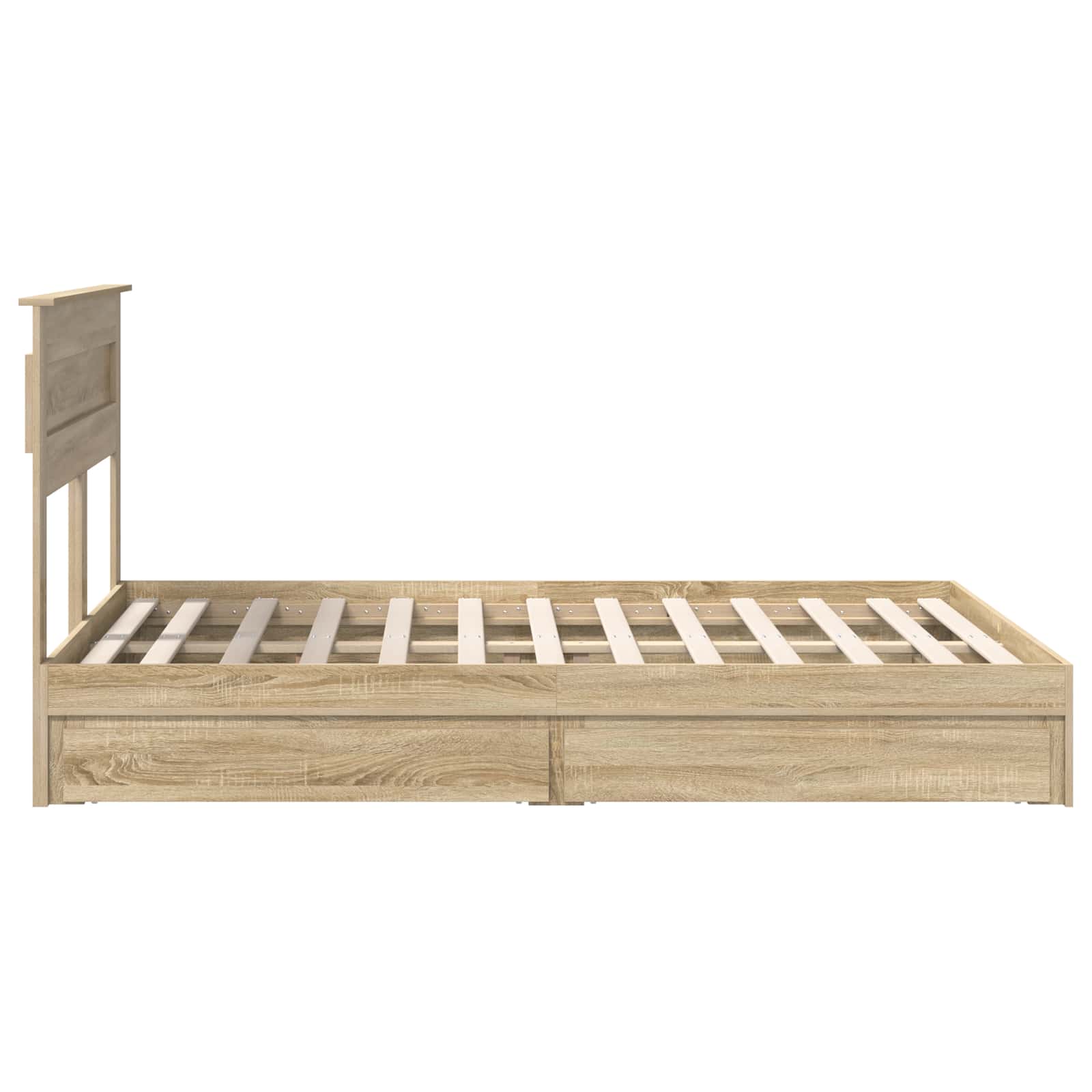 Krevet s od storage Sonoma hrast 150 x 200 cm Konstruirano drvo