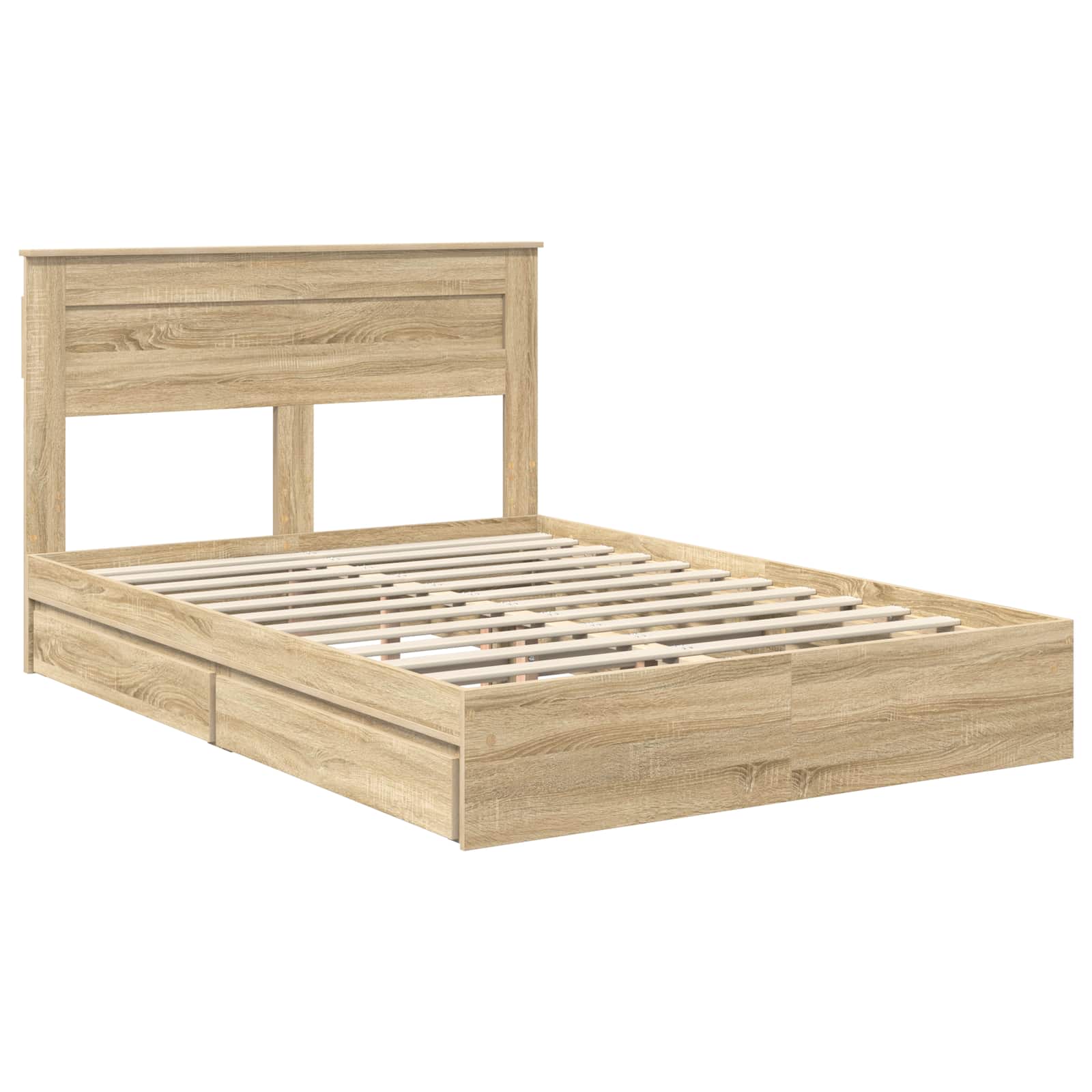 Krevet s od storage Sonoma hrast 140 x 190 cm Konstruirano drvo