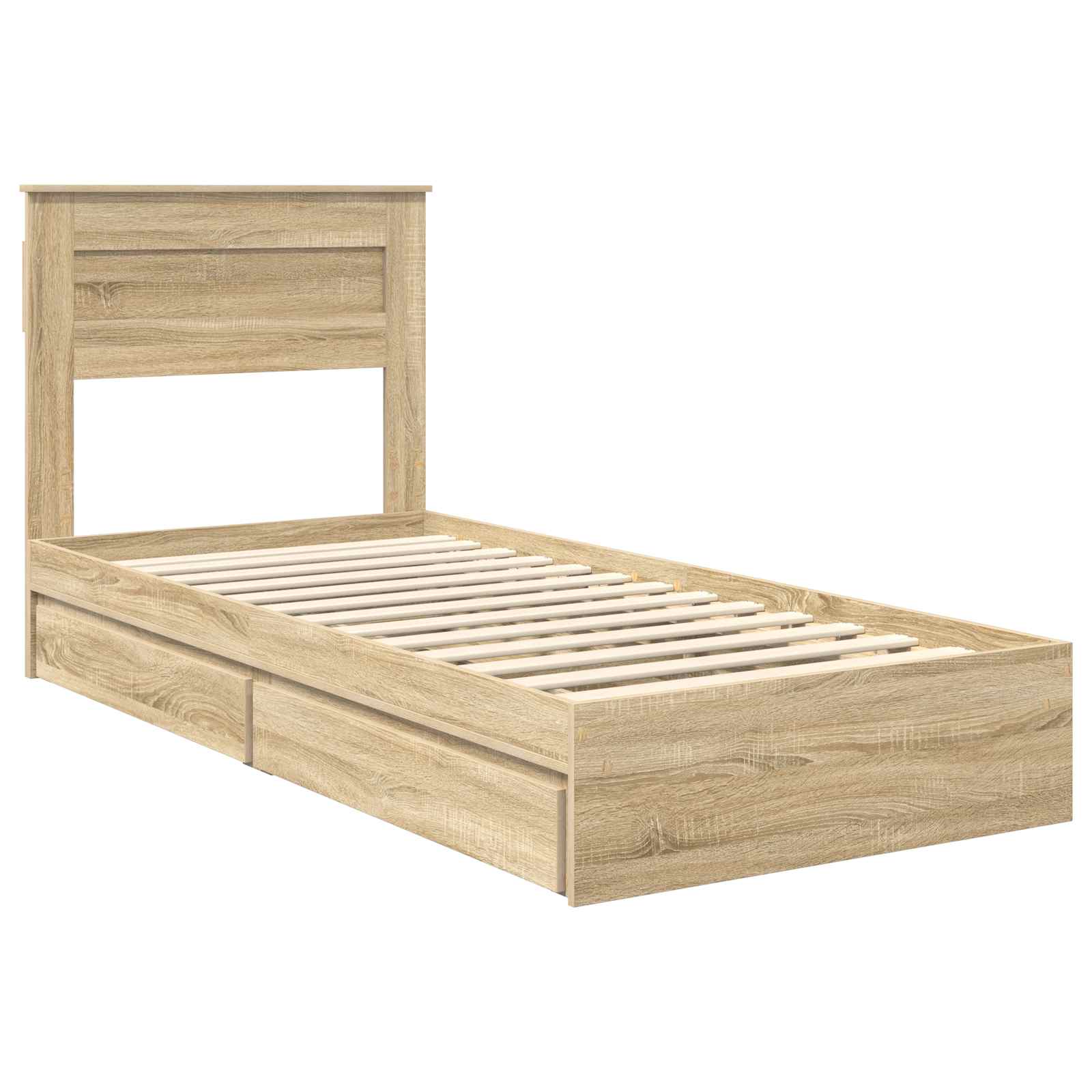 Krevet s od storage Sonoma hrast 90 x 190 cm Konstruirano drvo