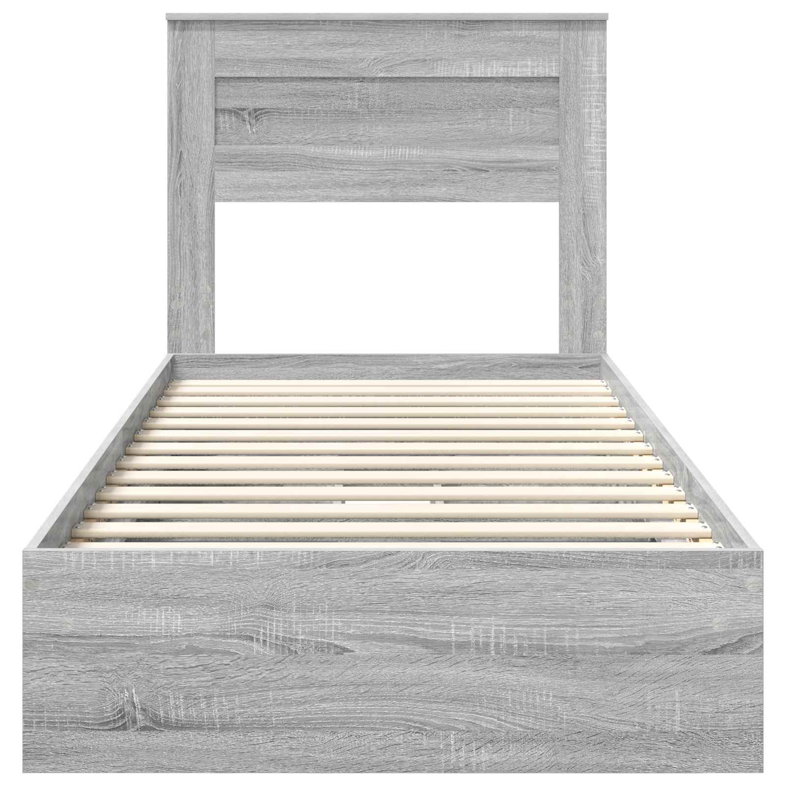 Krevet s od storage Siva Sonoma 90 x 190 cm Konstruirano drvo