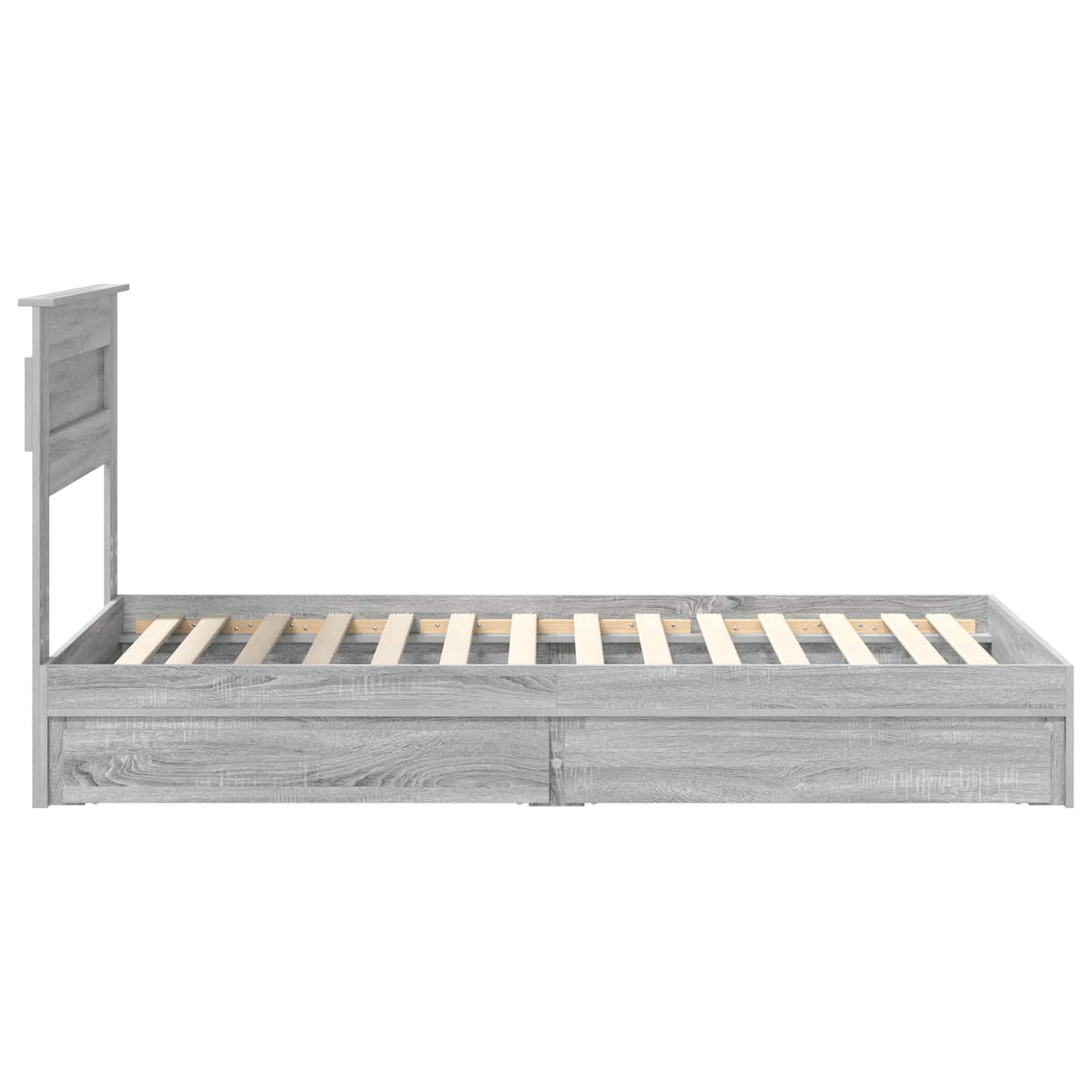 Krevet s od storage Siva Sonoma 90 x 190 cm Konstruirano drvo