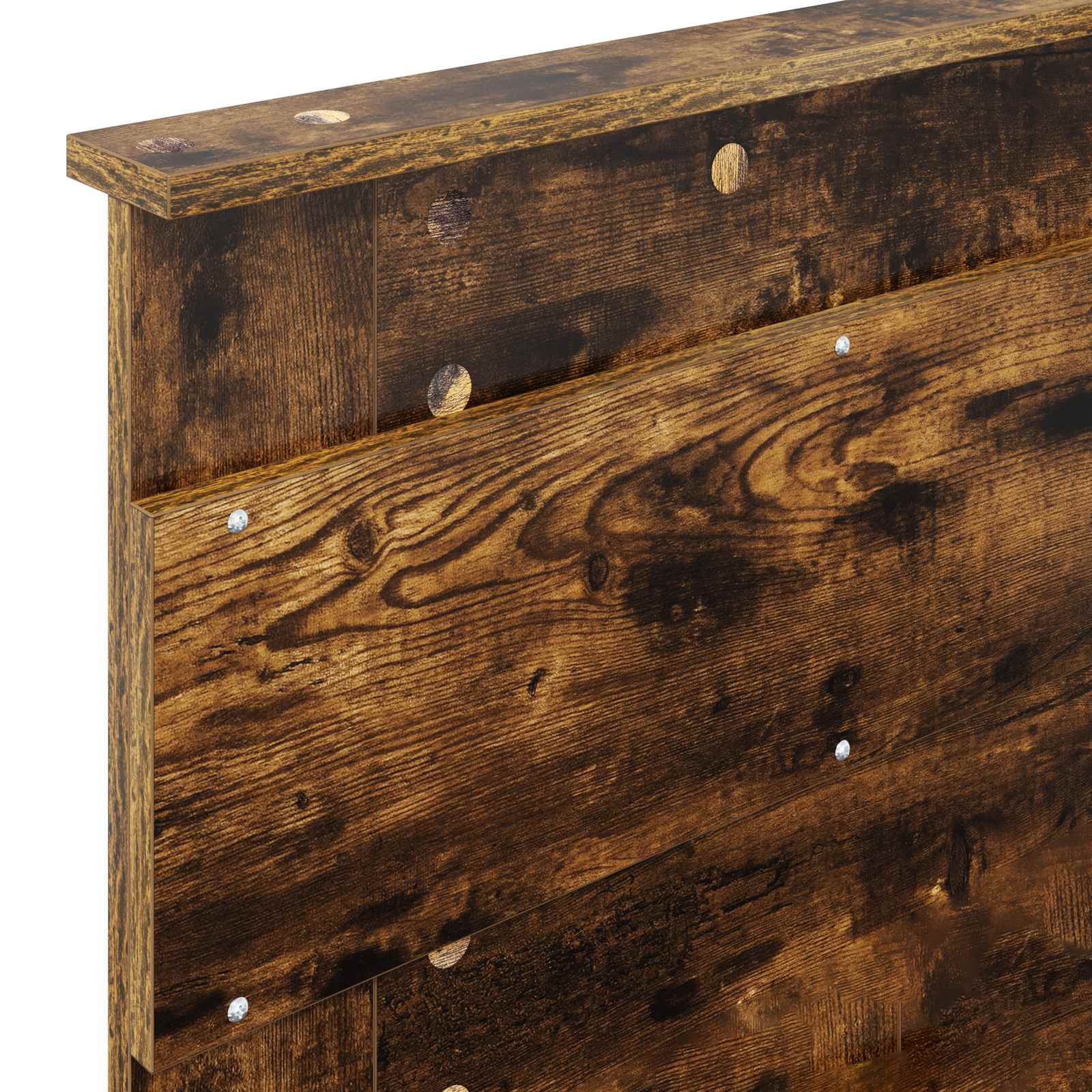 Krevet s od storage s uzglavljem Dimljeni hrast 90 x 200 cm