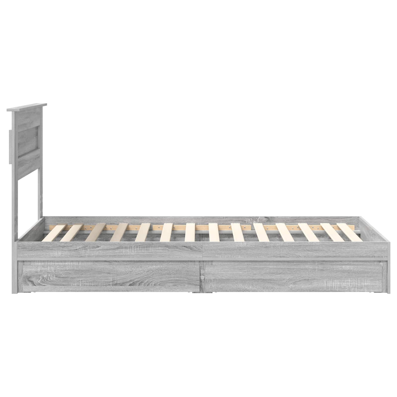 Krevet s od storage Siva Sonoma 90 x 200 cm Konstruirano drvo