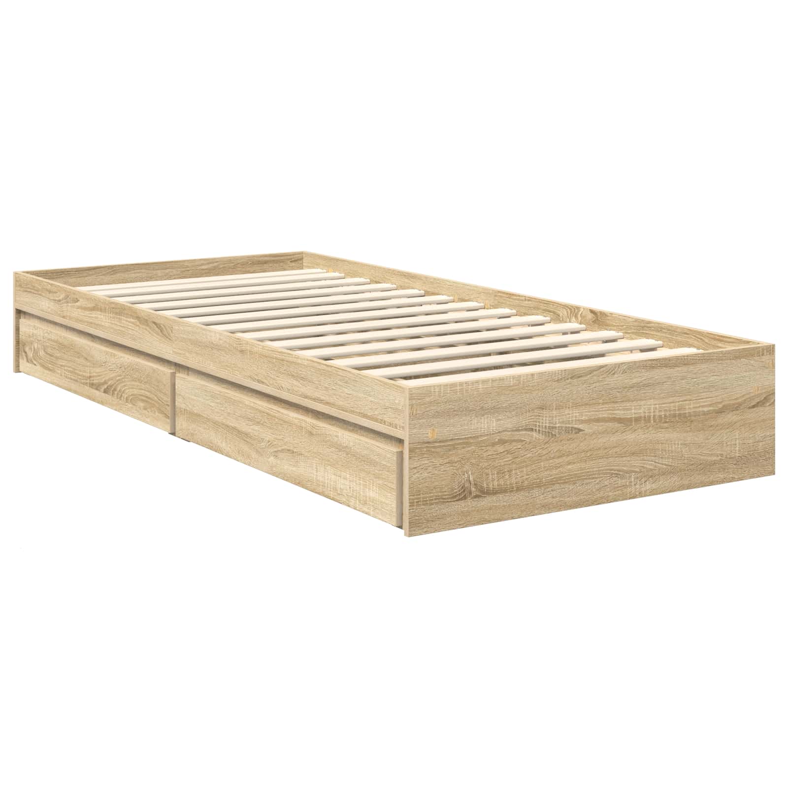 Krevet s od storage Sonoma hrast 75 x 190 cm Konstruirano drvo