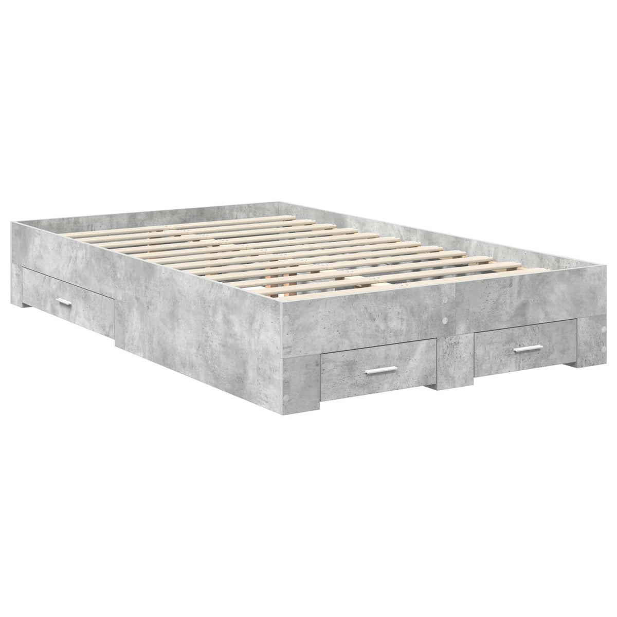 Krevetna konstrukcija s ladicama Betonski sivi 120 x 190 cm