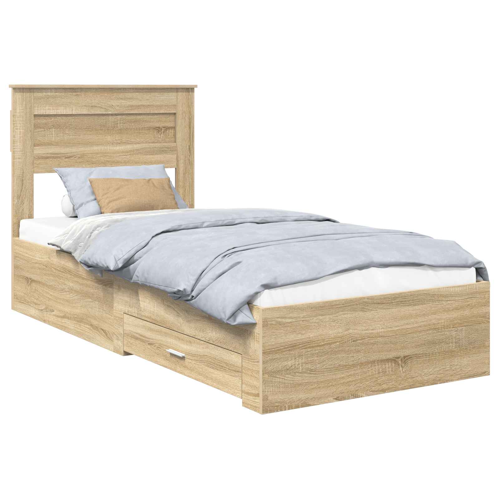 Krevetna konstrukcija s uzglavljem Sonoma hrast 100 x 200 cm