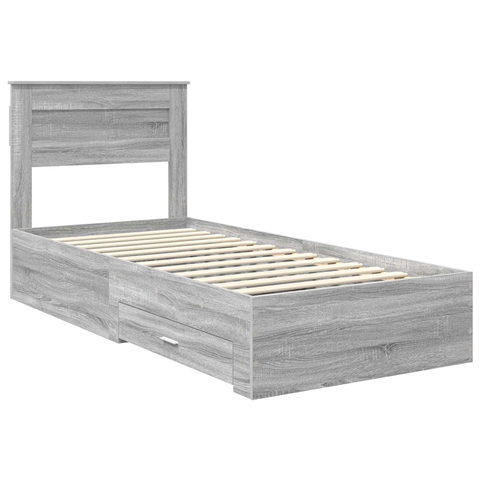 Krevetna konstrukcija Siva Sonoma 90 x 190 cm Konstruirano drvo