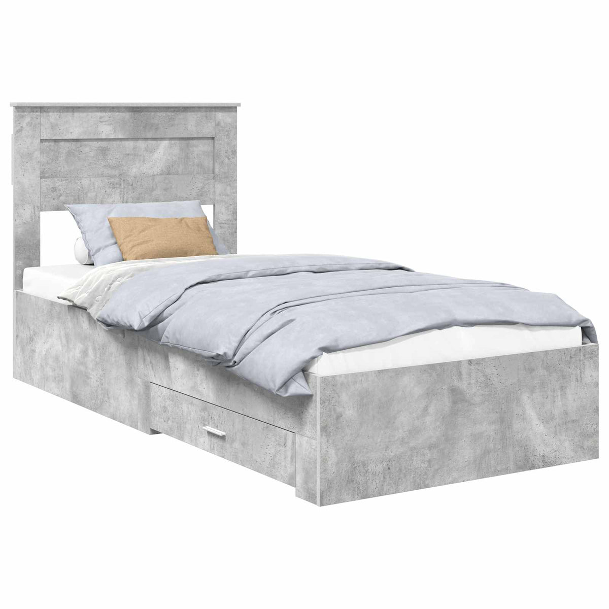 Krevetna konstrukcija s ladicama Betonski sivi 90 x 200 cm